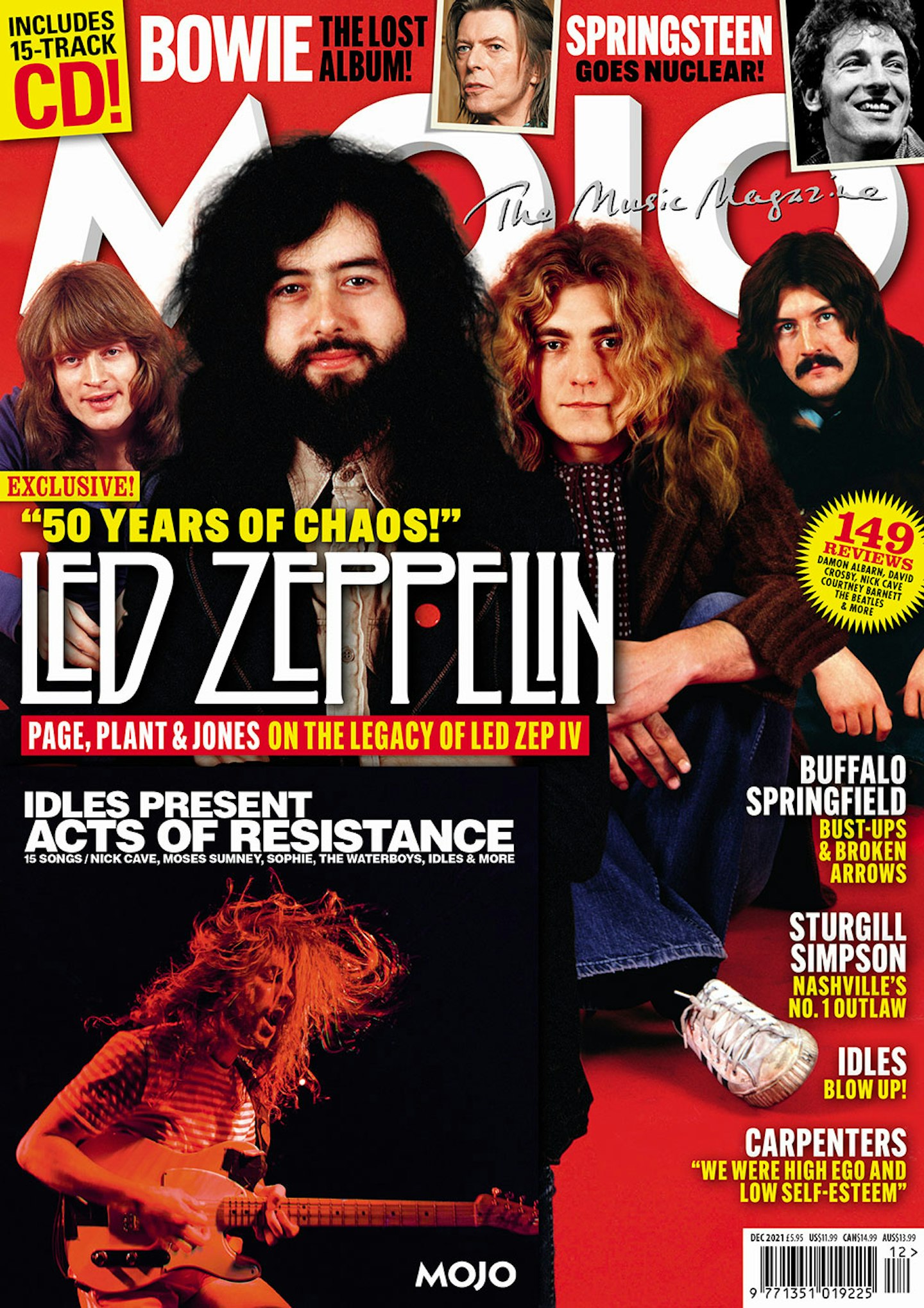 MOJO 337 cover – features Led Zeppelin, Bowie, Springsteen and more
