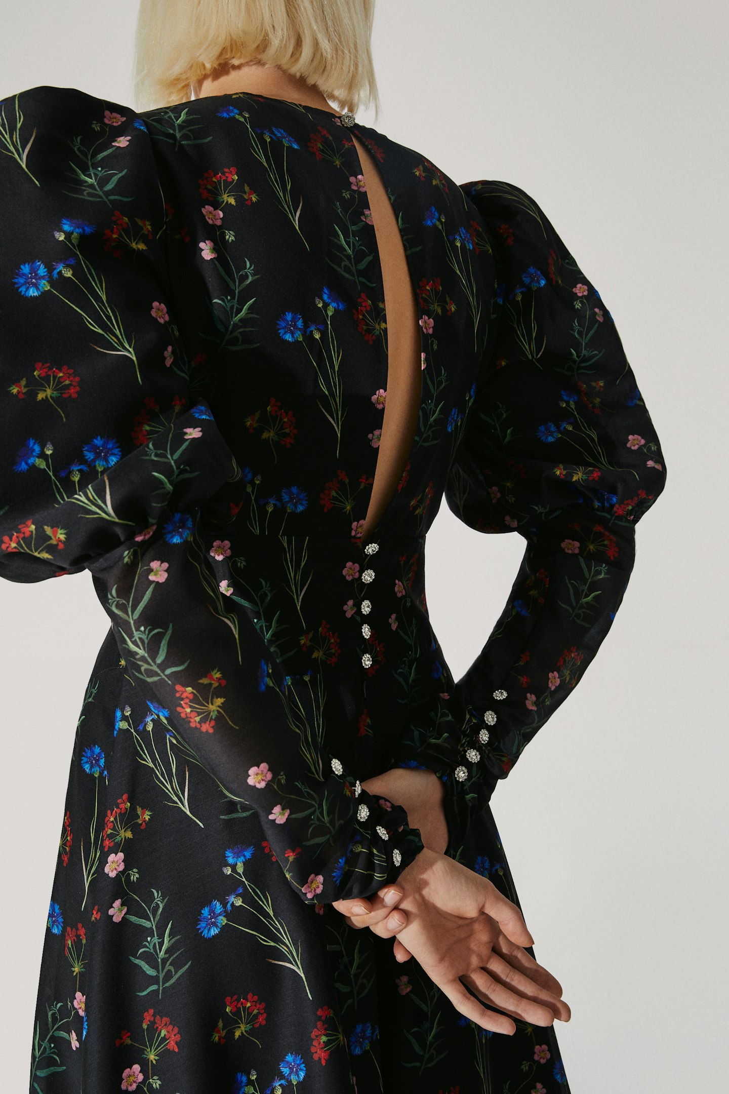 warehouse floral midi dress british museum