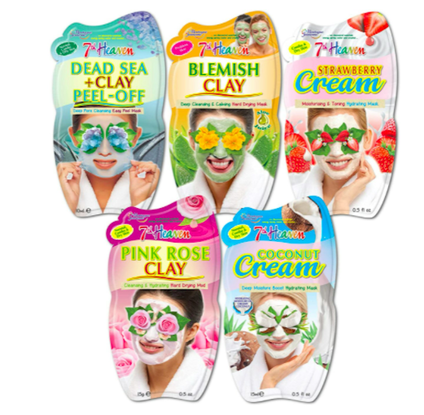 7th Heaven Hydrating Face Mask (Pack of Five)
