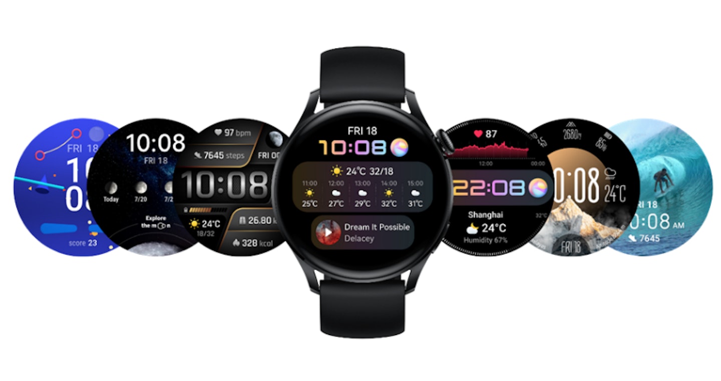 An image of the Huawei Watch 3 and its apps