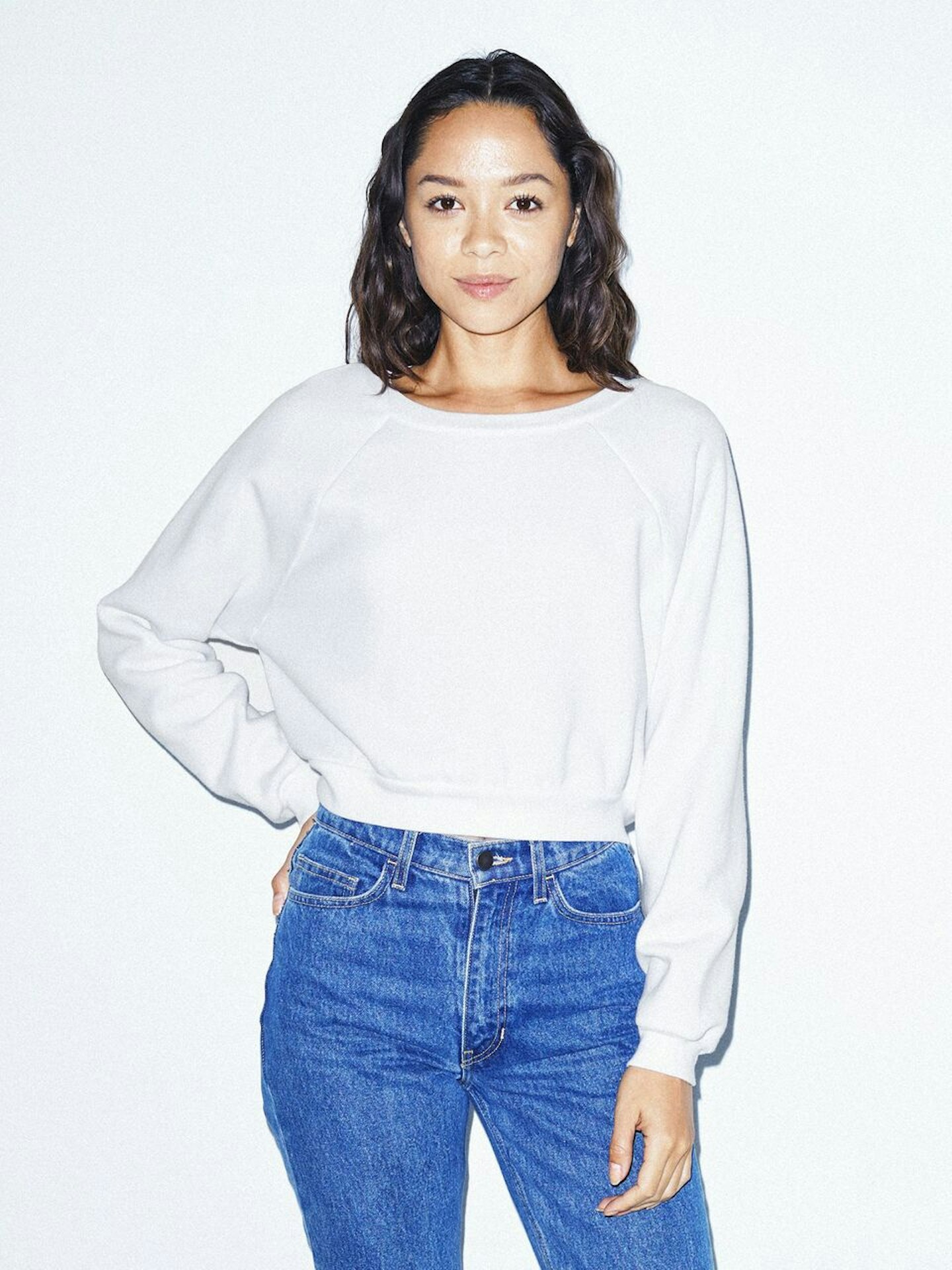 Women's Flex Fleece Raglan Cropped Long Sleeve Sweatshirt, £24.91