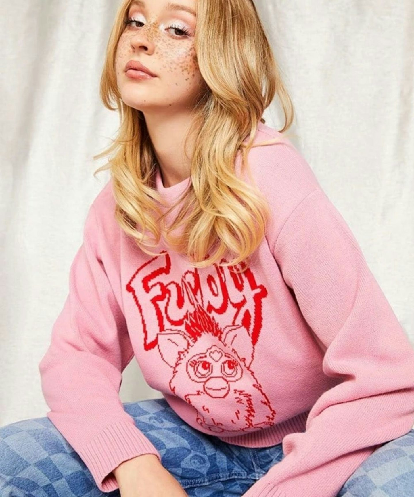 Furby x Skinnydip Pink & Red Knitted Jumper