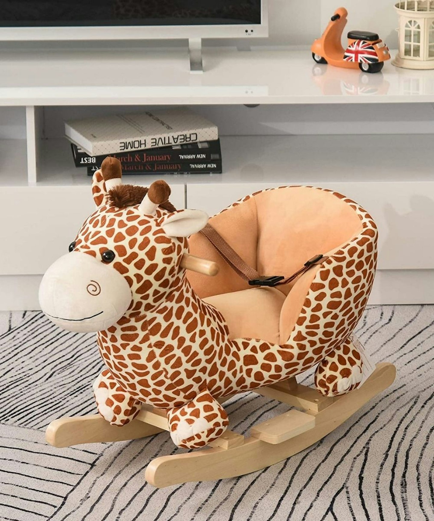 HOMCOM Childrenu2019s Giraffe Rocking Horse