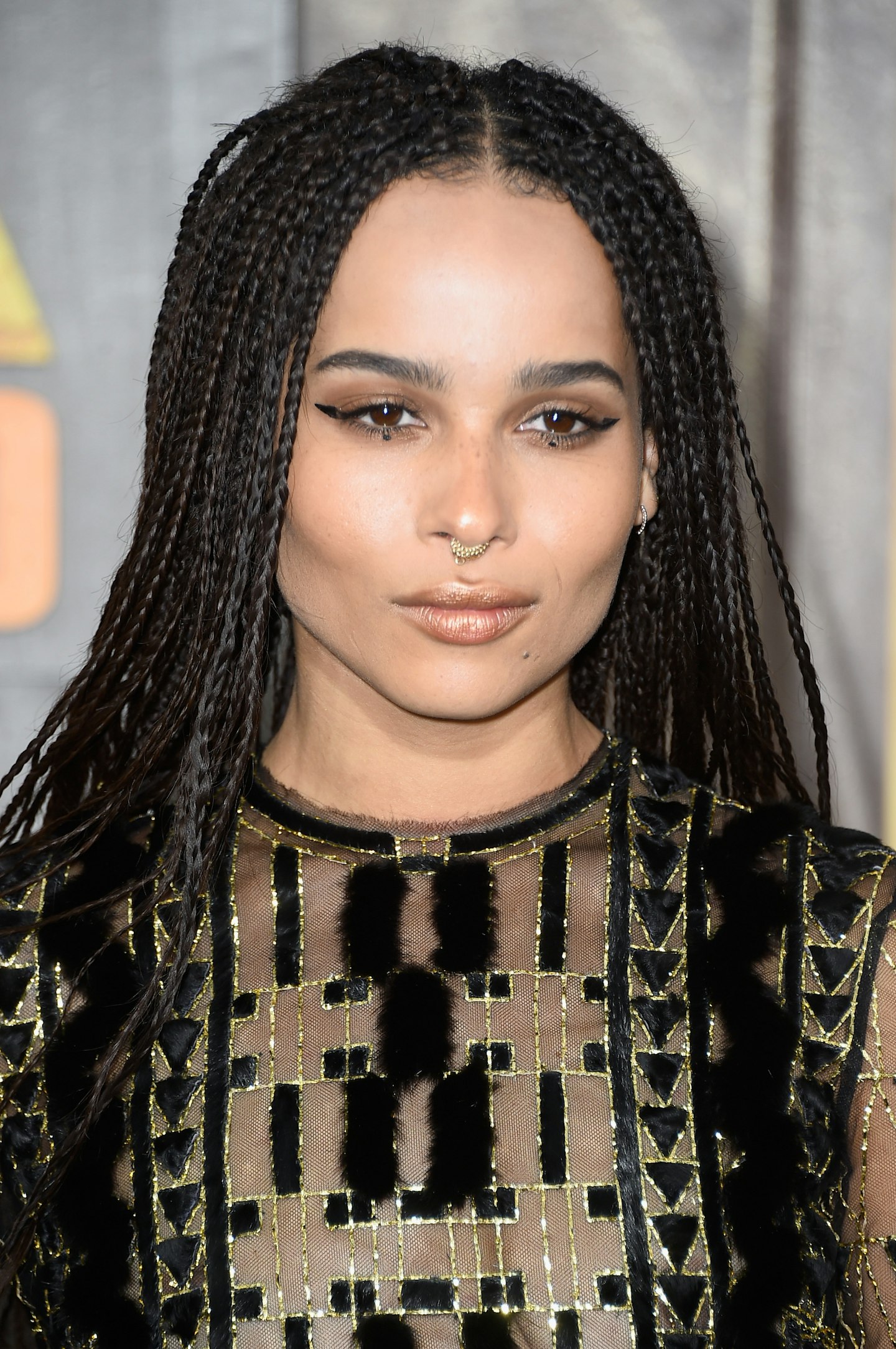 Zoë Kravitz with her septum piercing 