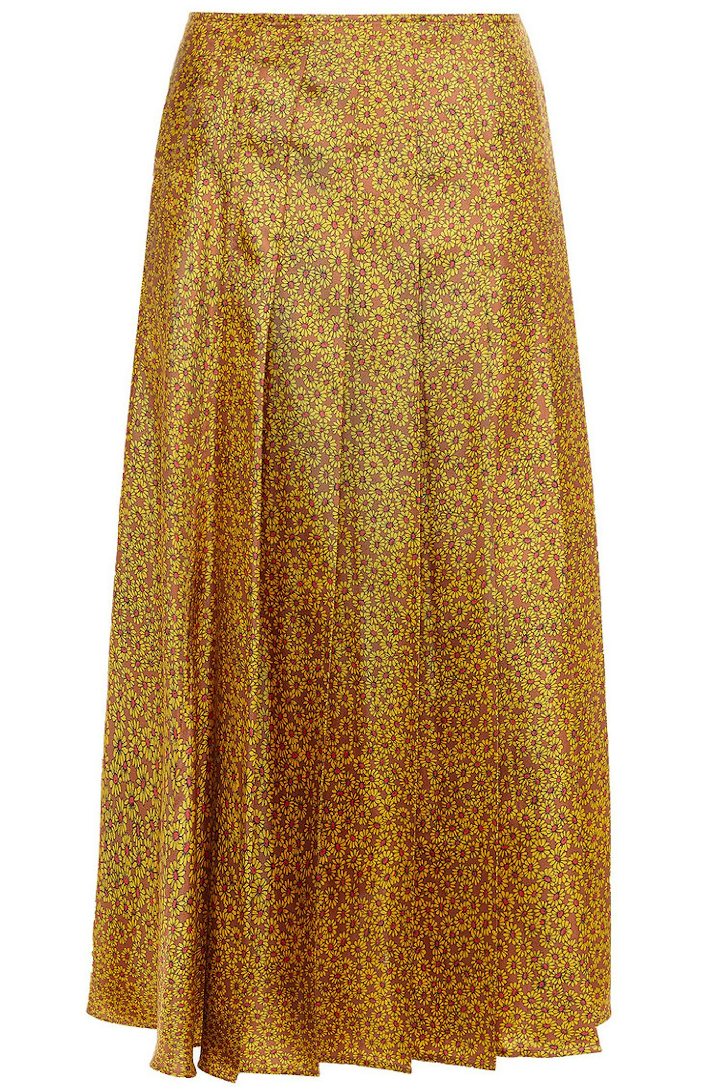 Victoria Beckham at The Outnet, Pleated floral-print silk-twill midi skirt, £450