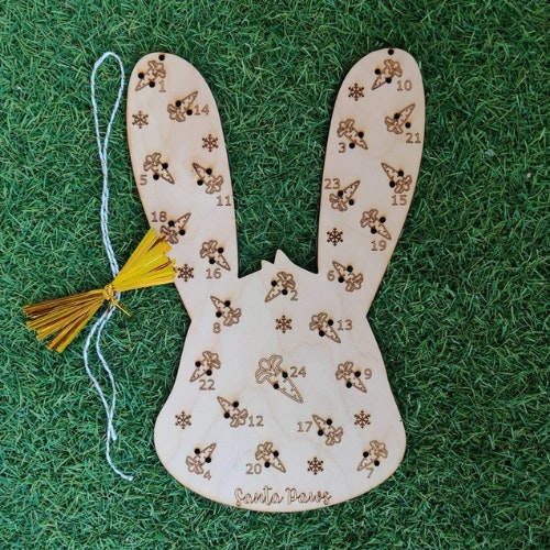 Engraved Bunny Rabbit Advent Calendar