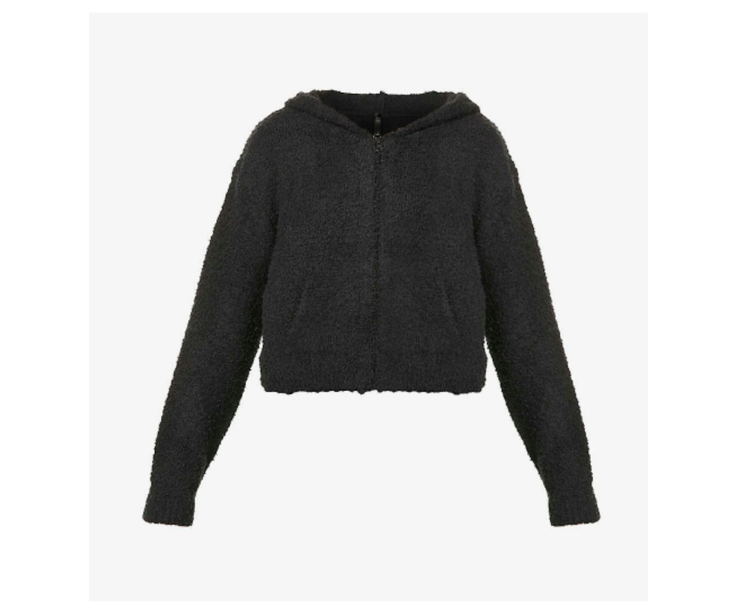 Cozy boucle knitted hoody