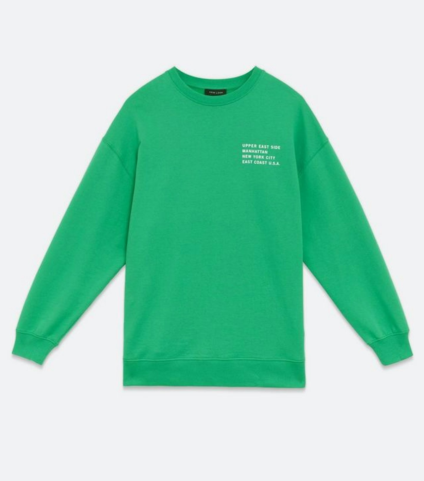 New Look, Green Paragraph Logo Sweatshirt, £19.99