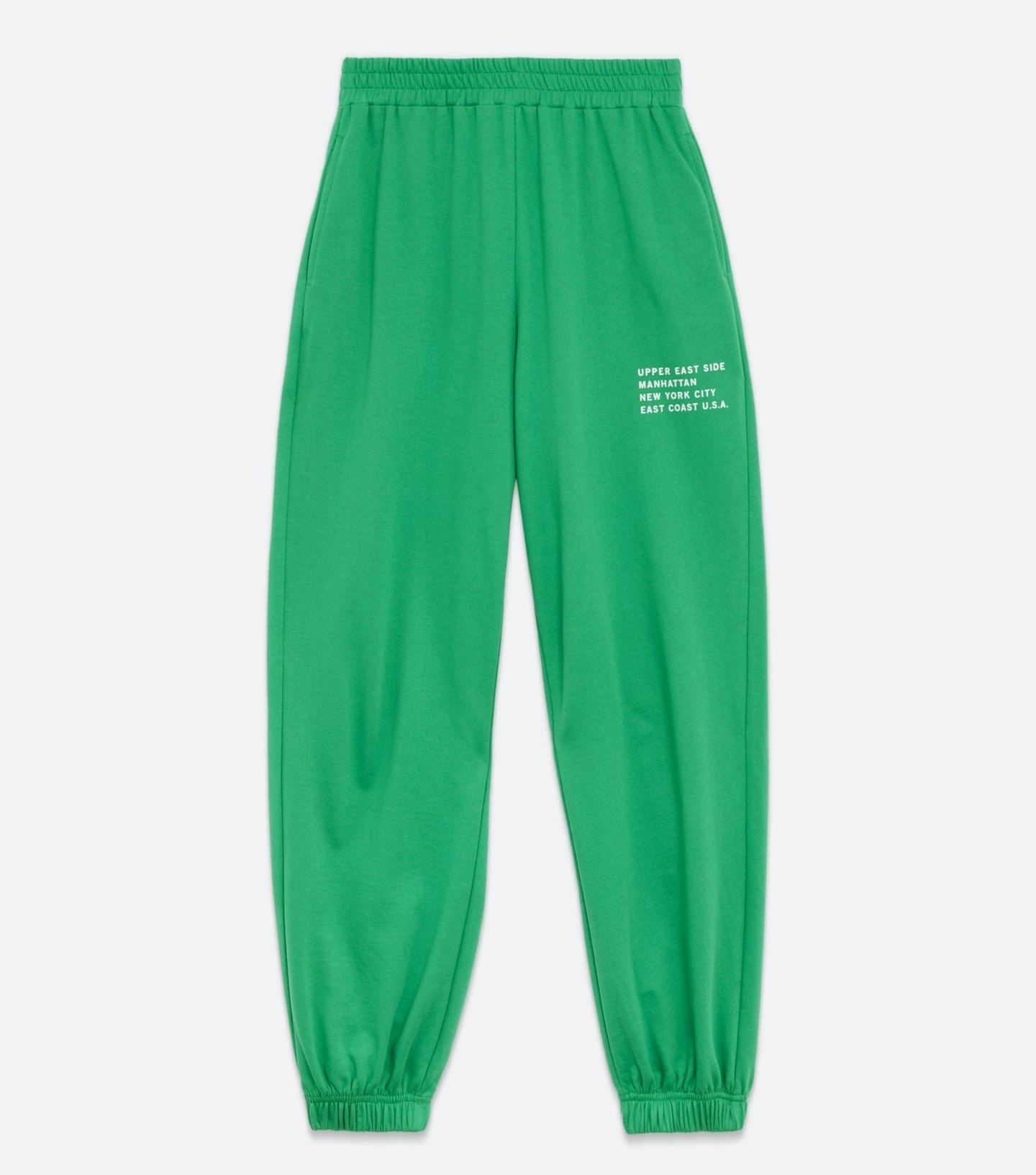 New Look, Green Paragraph Logo Cuffed Joggers, £19.99