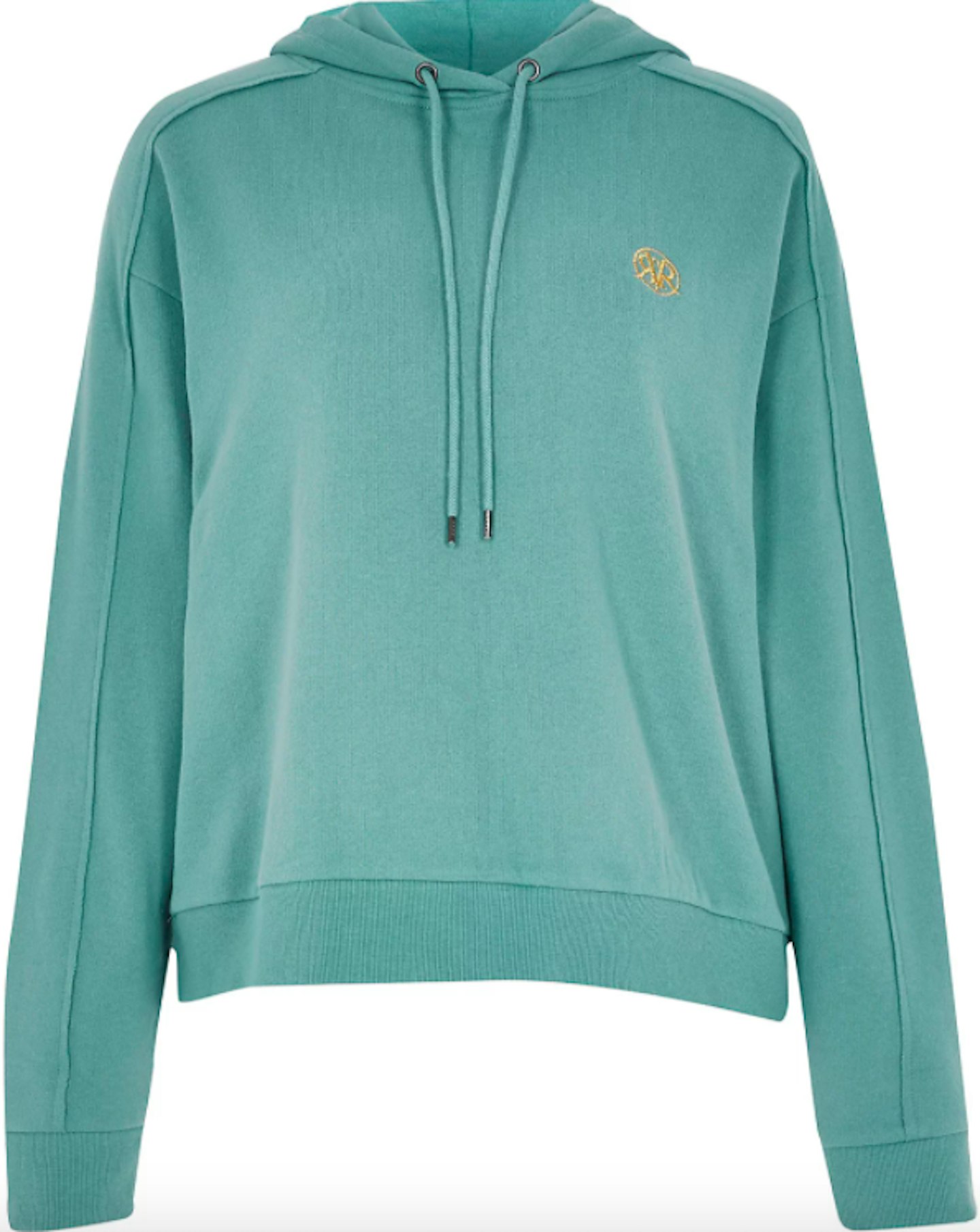 River Island, Green Long-Sleeve RI Hoodie, £28