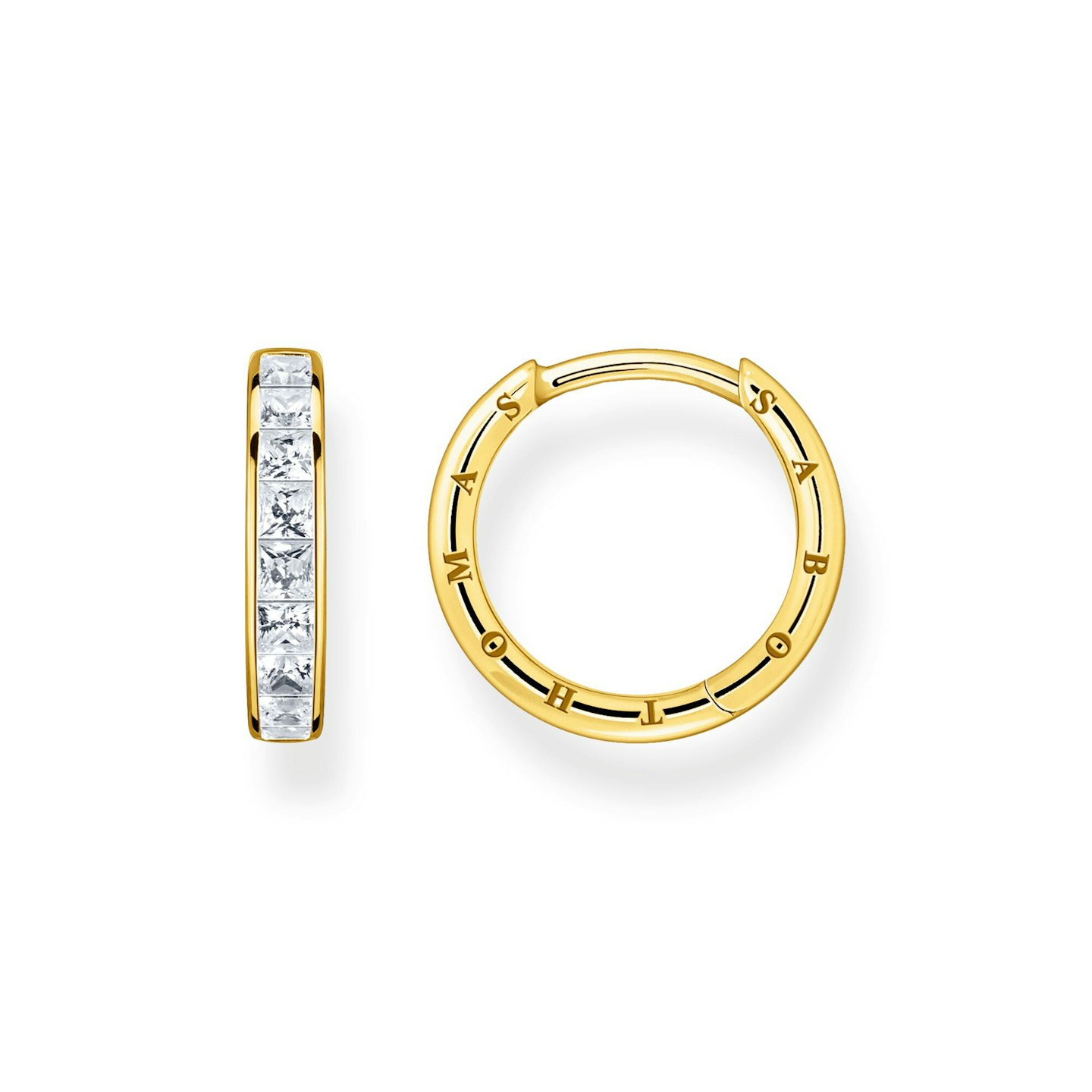 Pavu00e9 Gold Hoop Earrings, £169