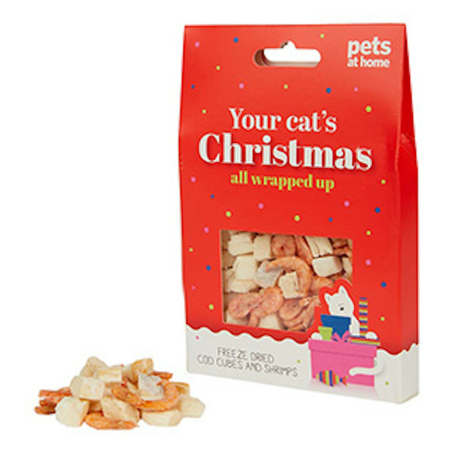 Pets at Home Christmas Freeze Dried Fish and Shrimp Cat Treats 10g