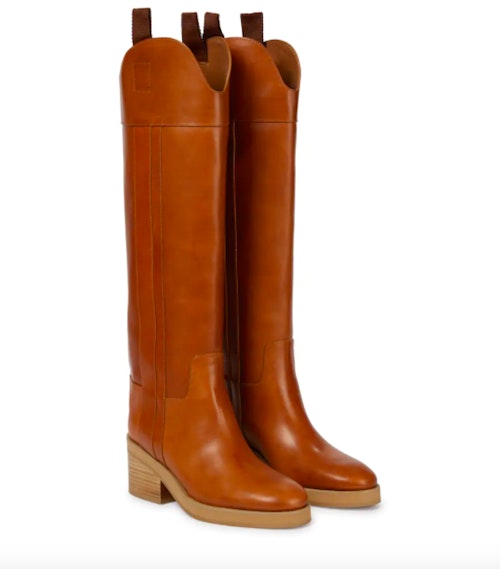 Jimmy Choo, Leather Knee-High Boots, £966 at MyTheresa