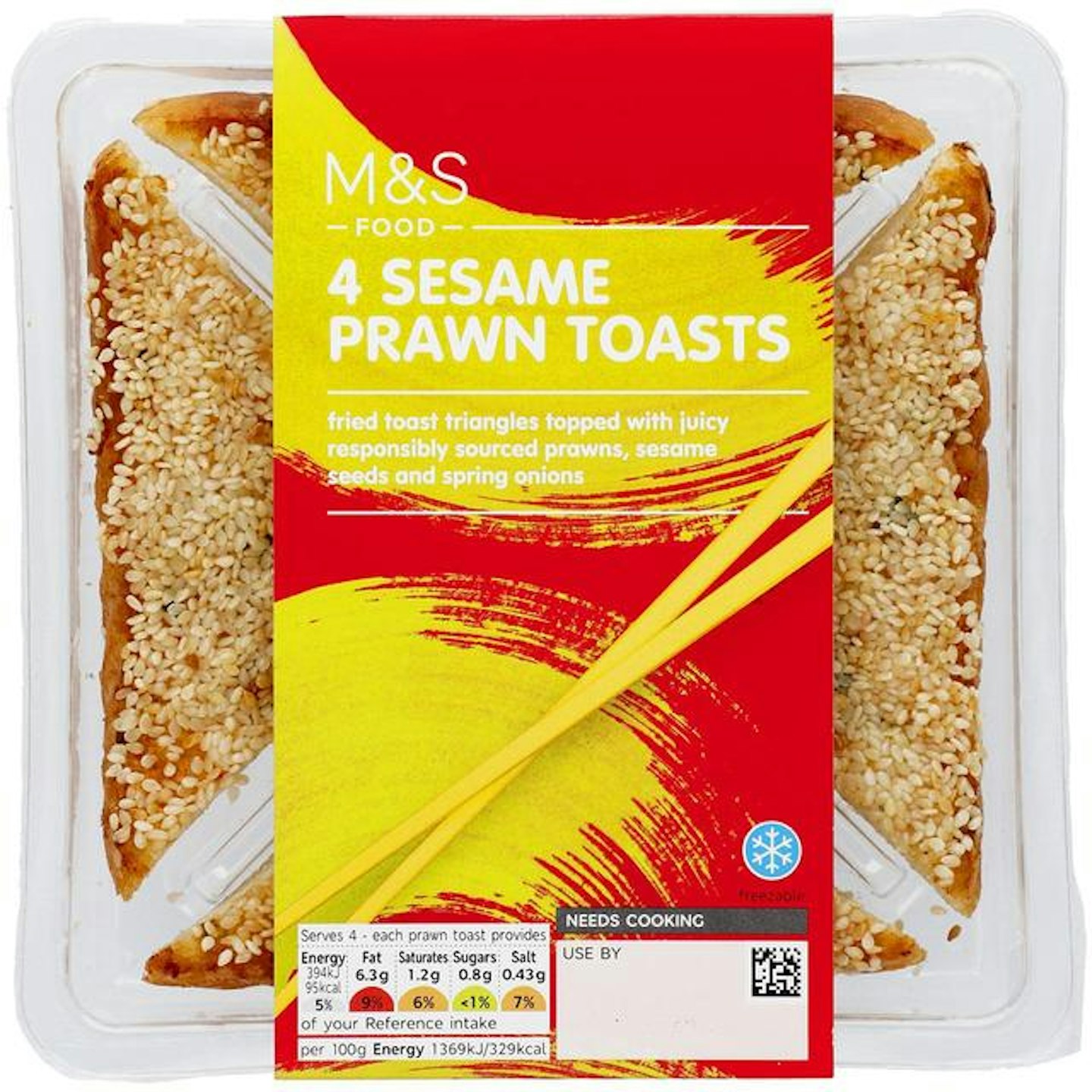 M&S 4 Sesame Prawn Toasts
