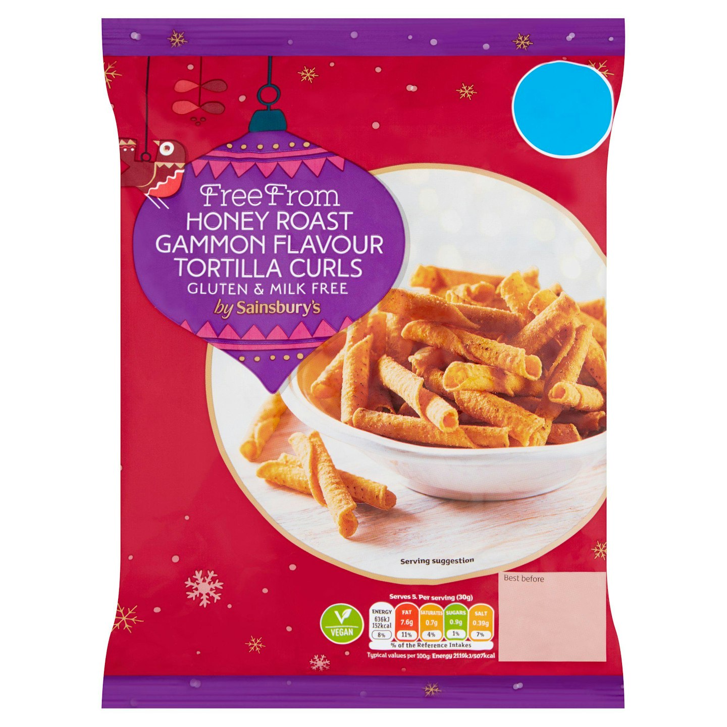Sainsbury's Free From Honey Roast Gammon Flavour Tortilla Curls