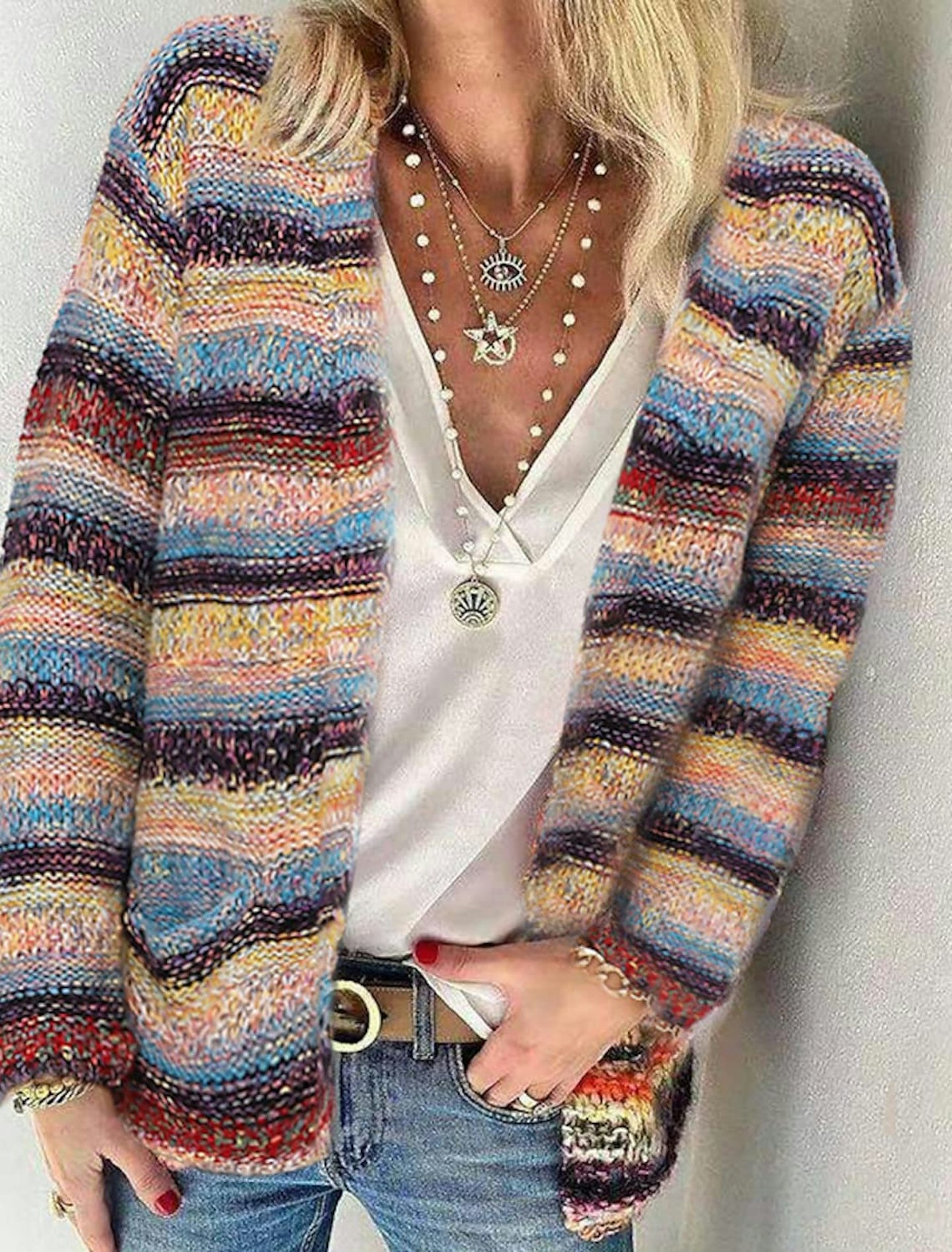 Women's-Cardigan-Knitted-Striped-Casual-Long-Sleeve-Regular-Fit-Sweater-Cardigans-V-Neck-Fall-Winter-Khaki-love-you-season-3-cardigan-cafe