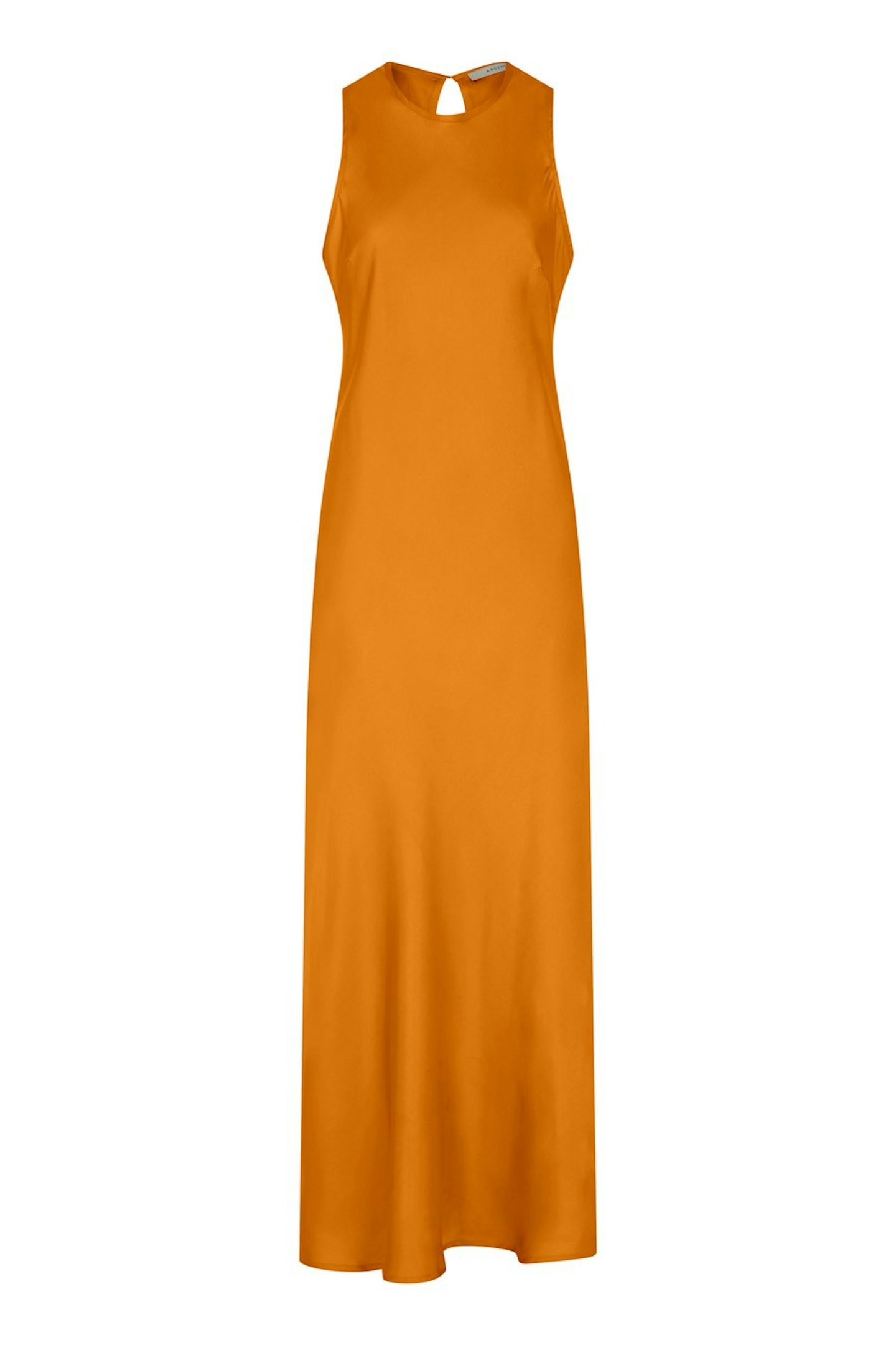 Asceno, Valencia Rust Orange Silk Twill Slip Dress, £345