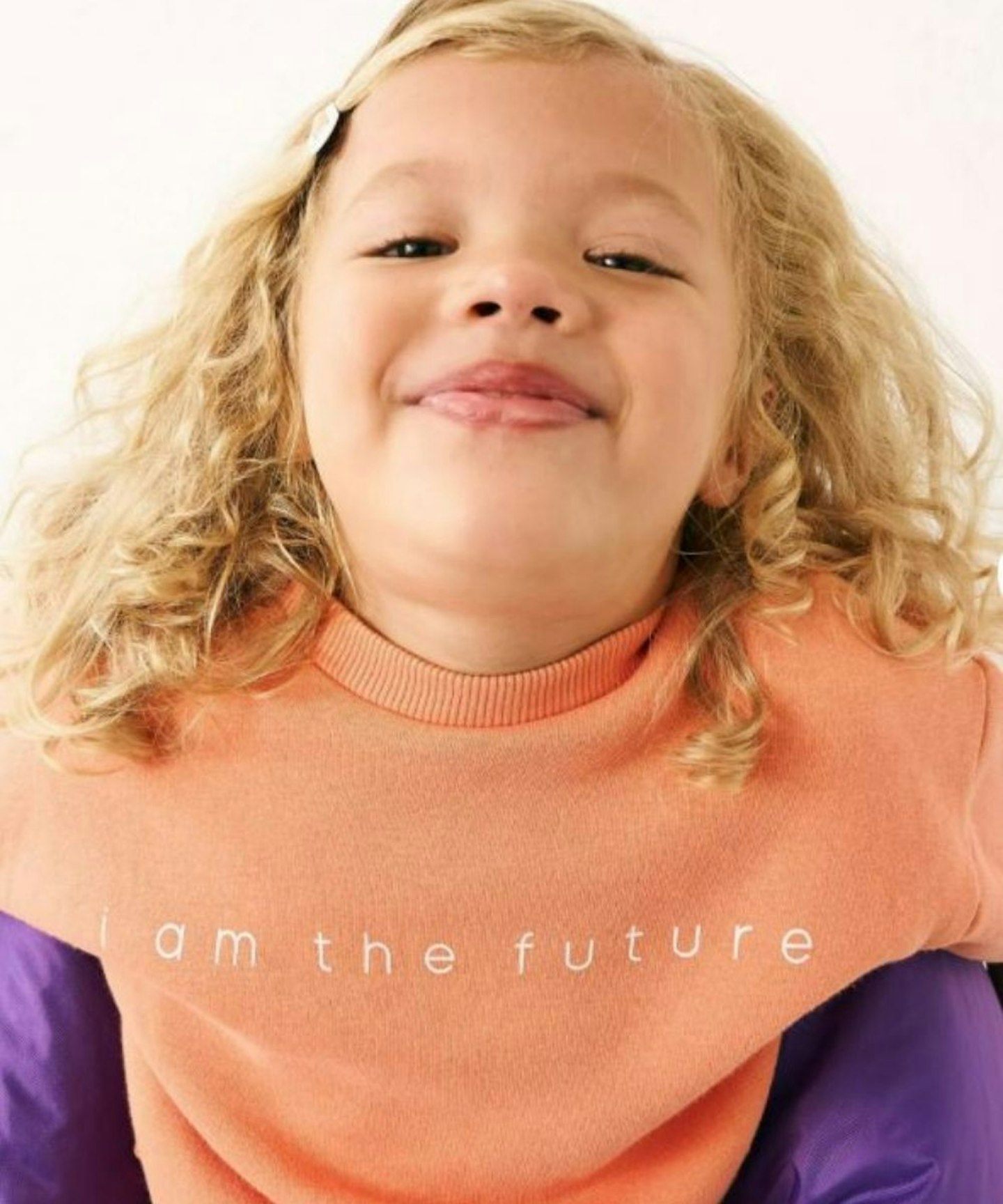 mg kids toddler coral co ord i am the future graphic sweatshirt (2-4 years)