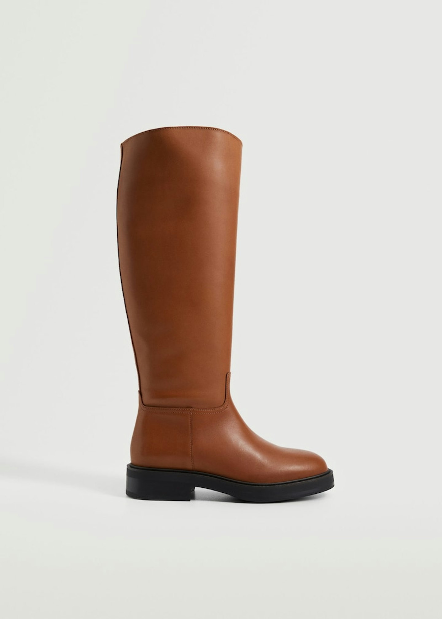 Mango Tan Leather Flat Boots, £139.99