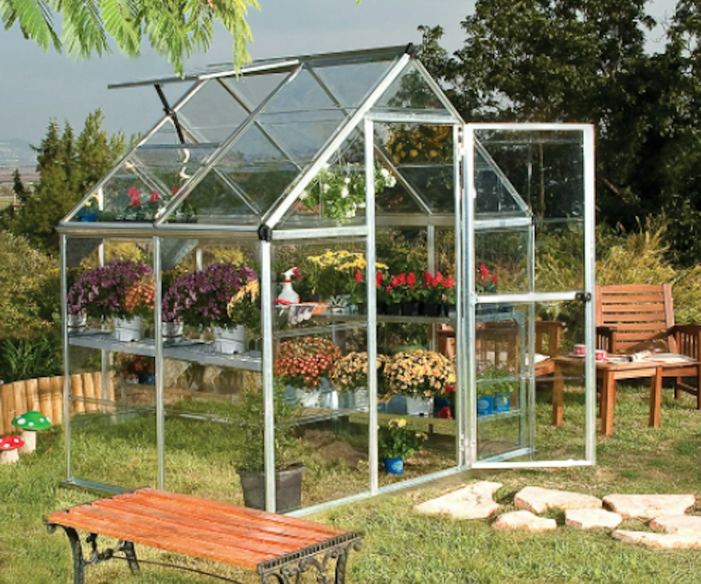 Palram Harmony 6x4 Polycarbonate Apex Greenhouse