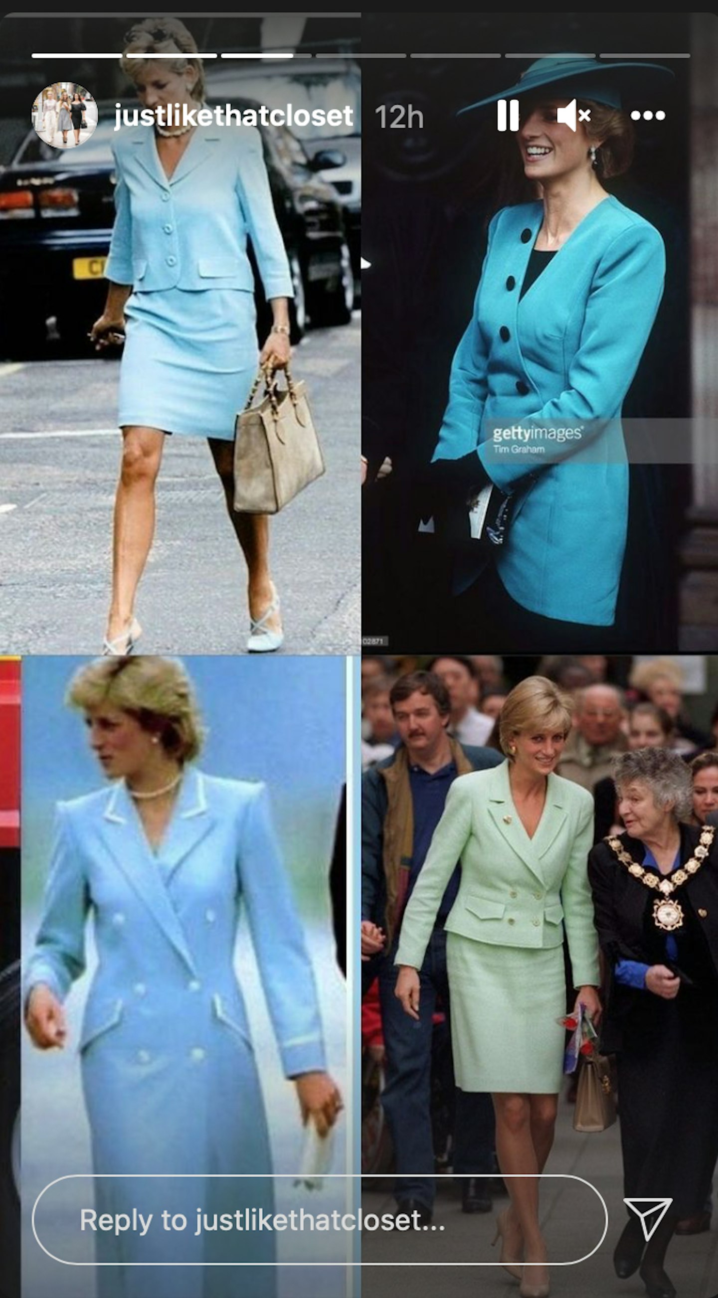 Princess Diana on @andjustlikethatcloset