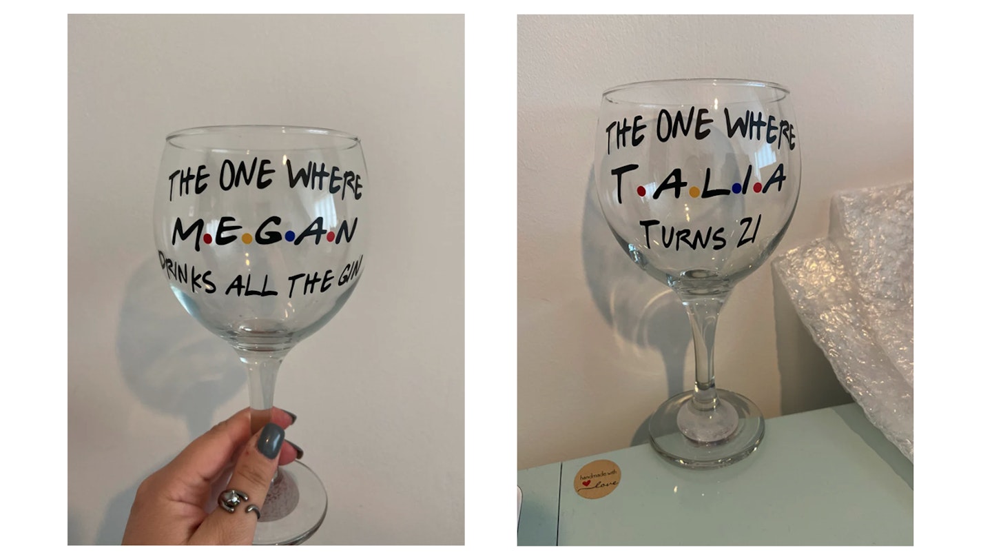 Personalised Friends Inspired gin glass