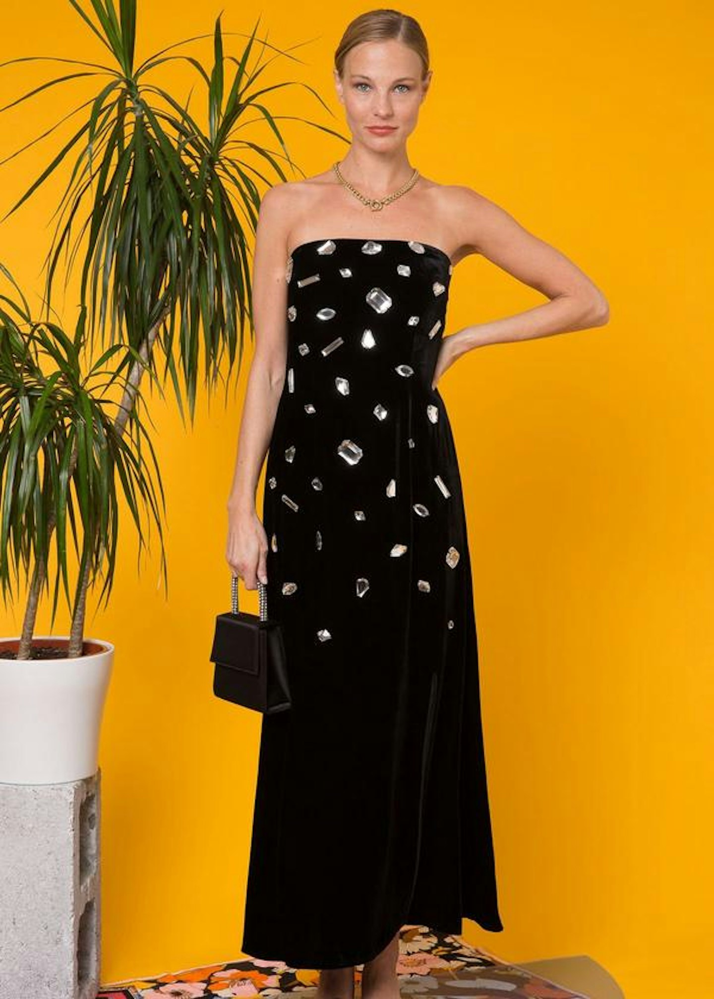 Rixo, Strapless Dress, £45 at Rotaro