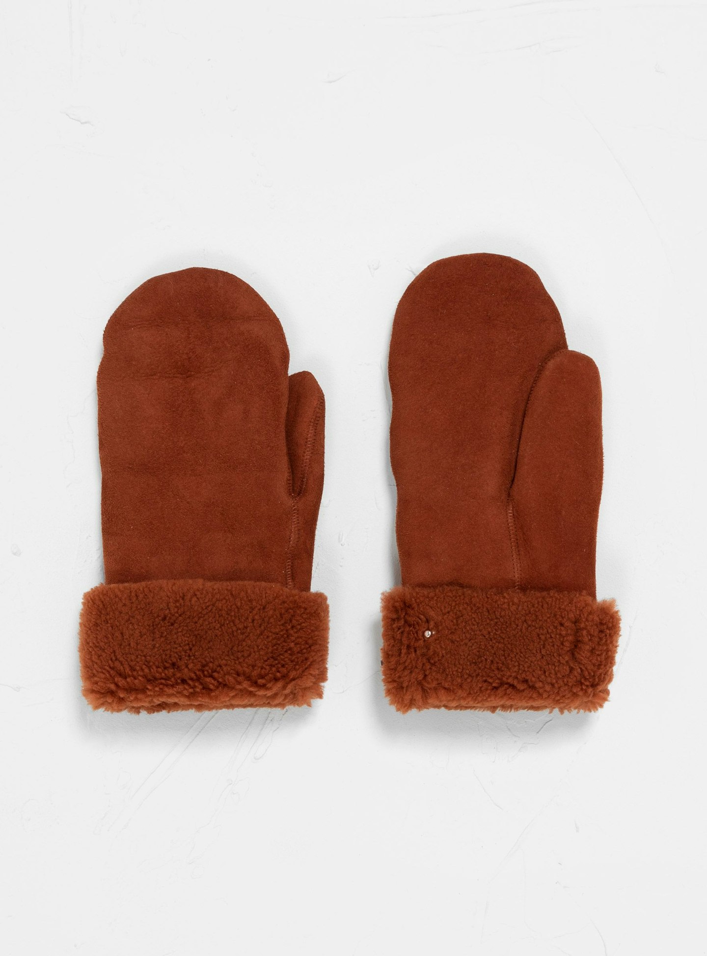 Toasties, Merino Sheepskin Mittens Teddy Brown, £110