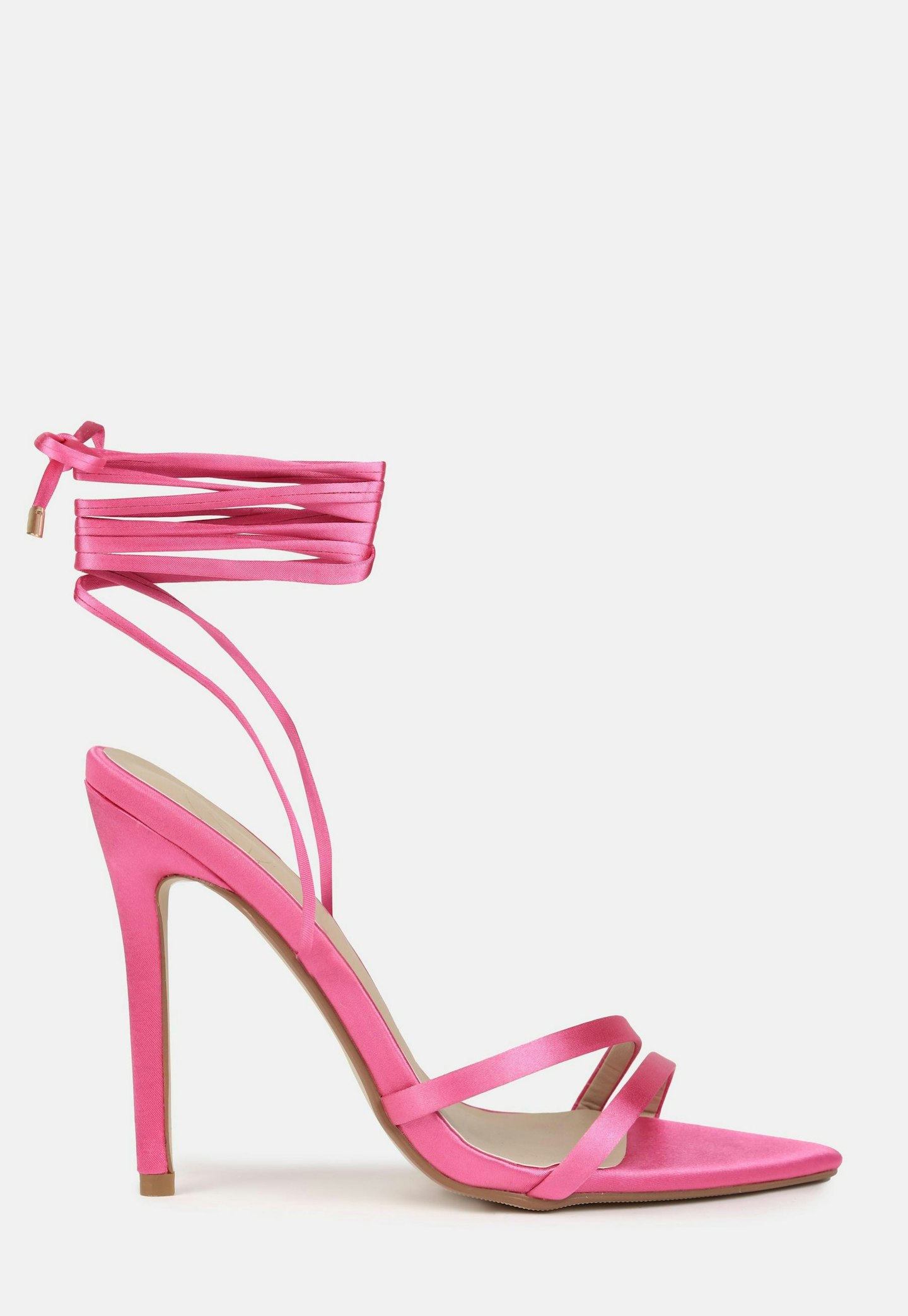 Missguided Pink Wrap Heels