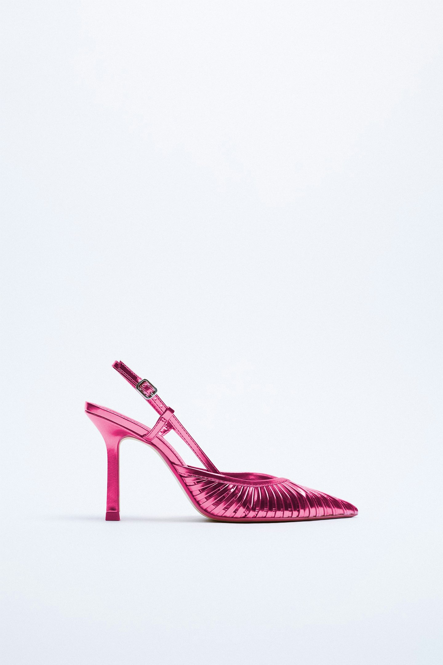 Zara Pink Metallic Heels