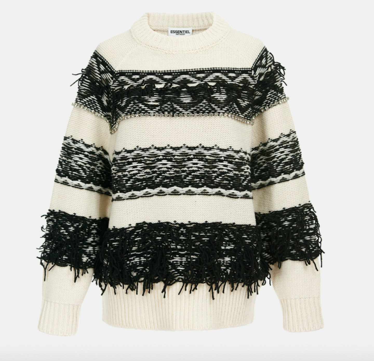 Essentiel Antwerp, Black And White Inside-Out Sweater, WAS £240 NOW £192