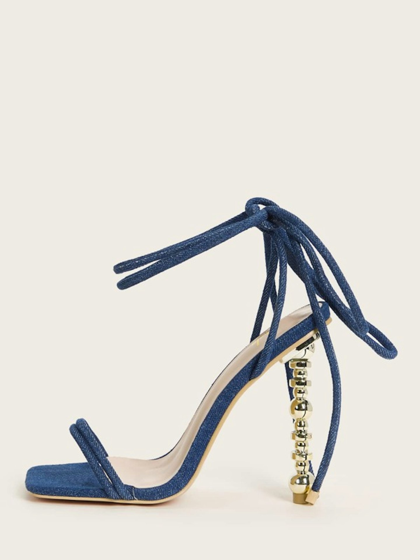 Shein Navy and Gold Heels