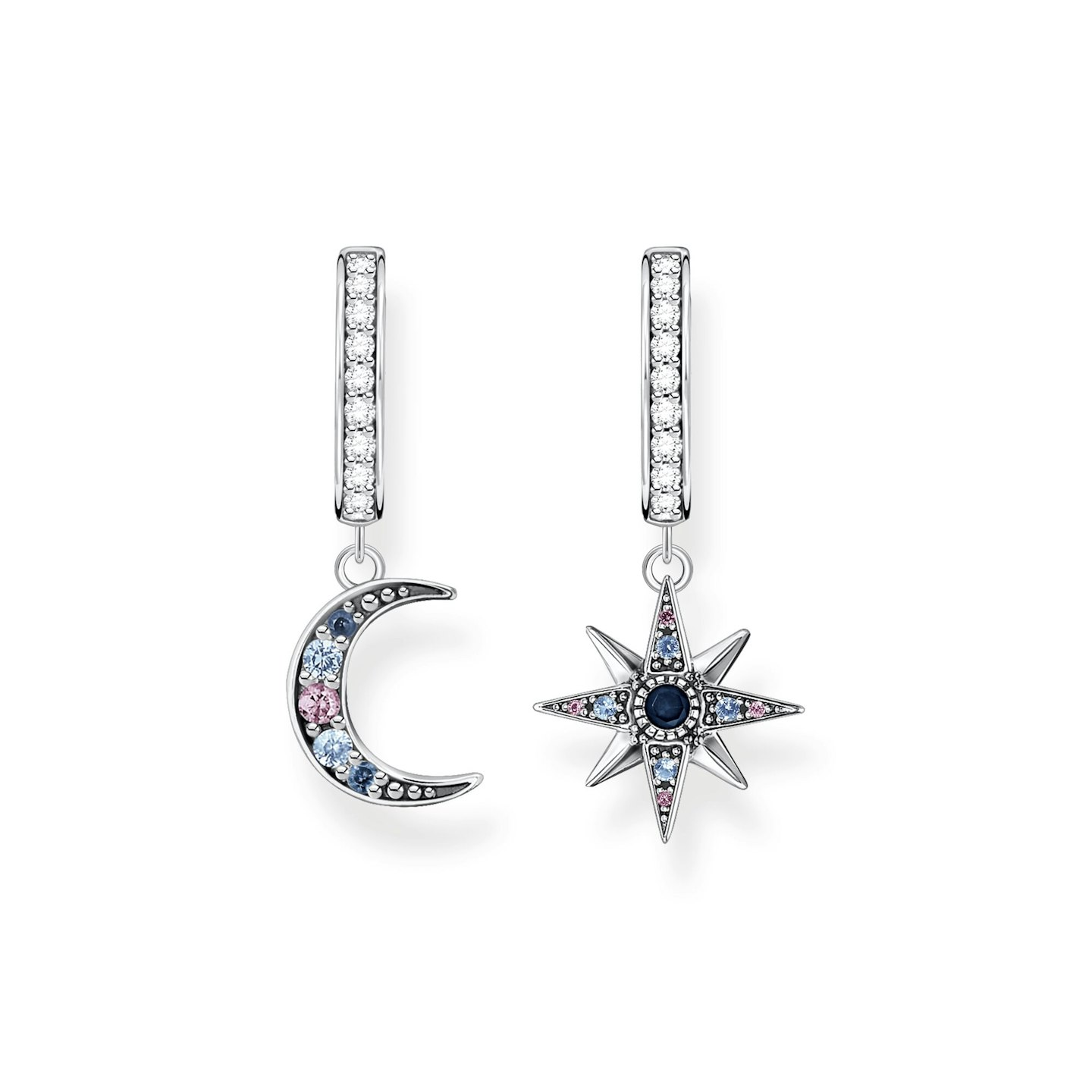 Star and Moon Hoop Earrings, £159
