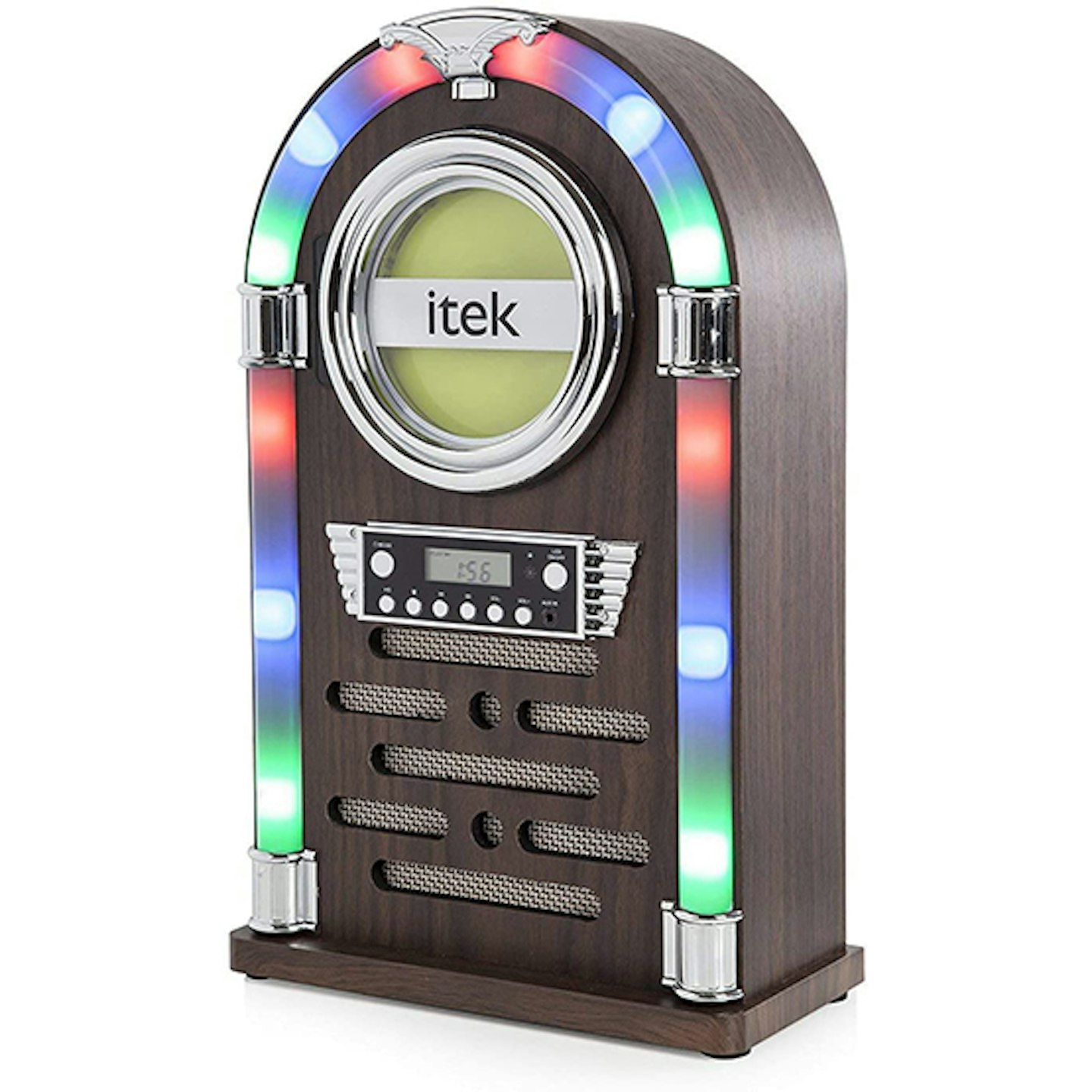 iTek Table Top Jukebox with CD Player, FM Radio and Bluetooth Connection