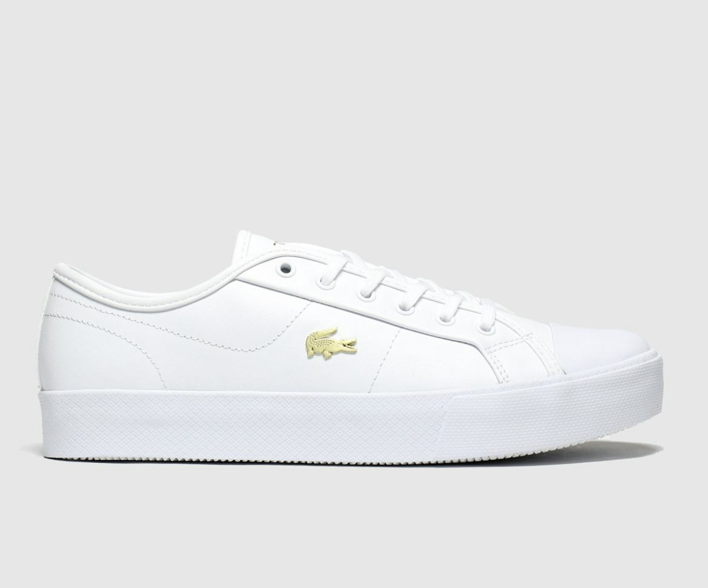 Lacoste white & gold ziane plus grand trainers