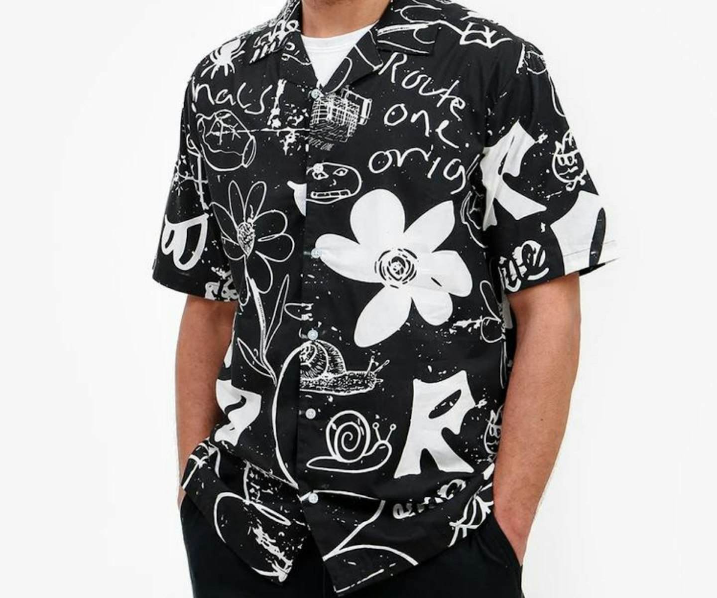 Route One Montana Shirt - Doodle BlackRoute One Montana Shirt - Doodle BlackRoute One Montana Shirt - Doodle BlackRoute One Montana Shirt - Doodle Black Route One Montana Shirt in Doodle Black