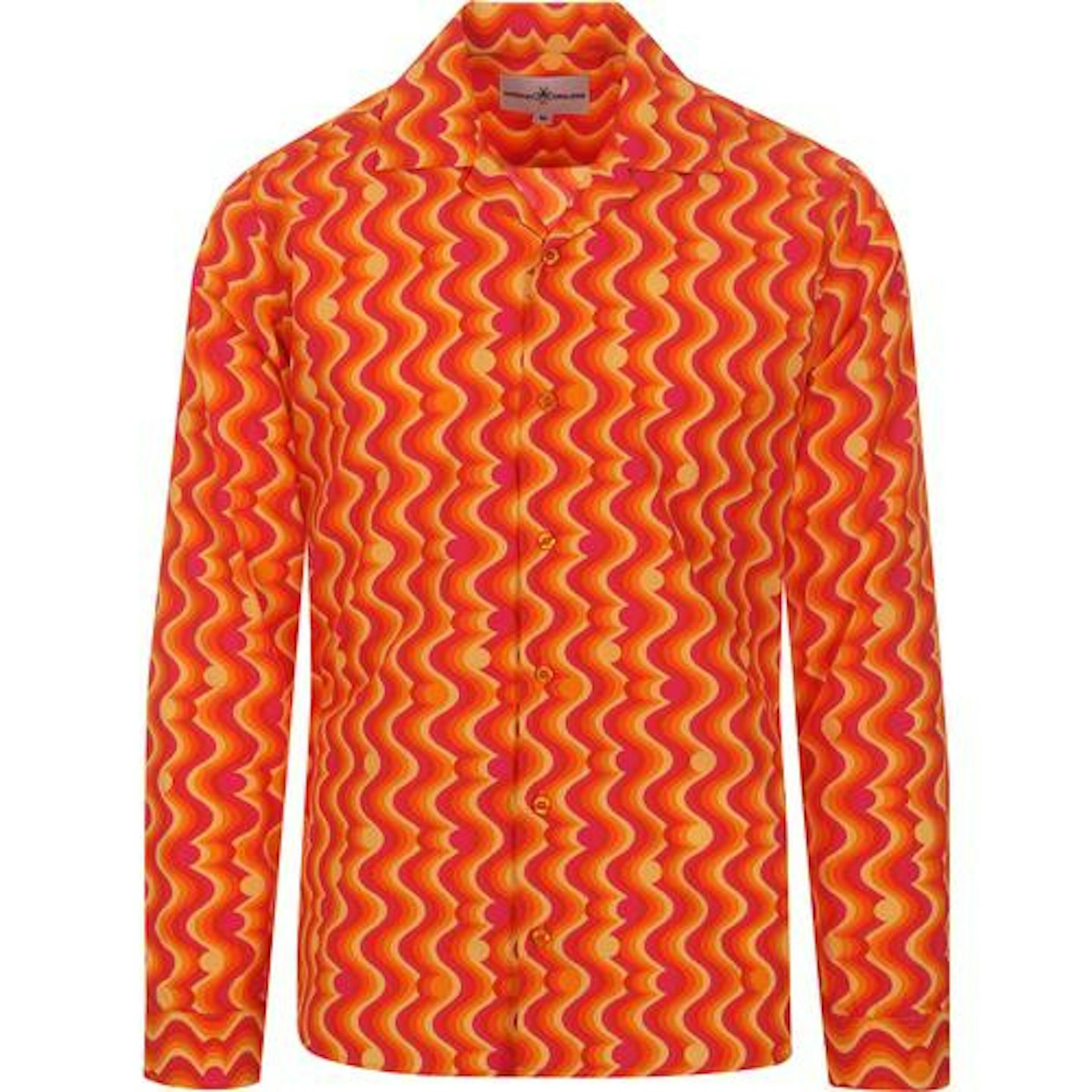 SURFARI MEN'S RETRO 70S RESORT COLLAR LONG SLEEVE SHIRT