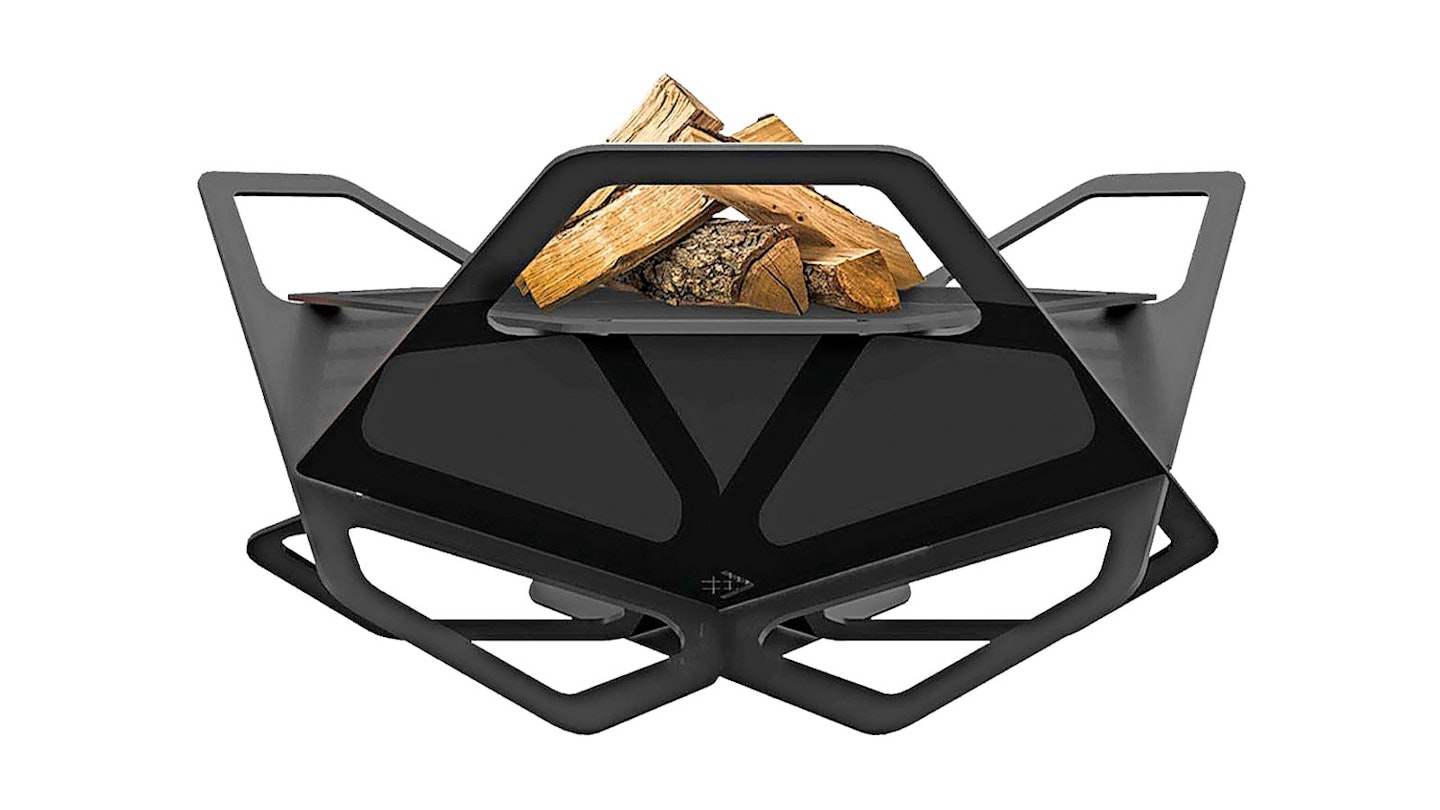 black fire pit barbecue