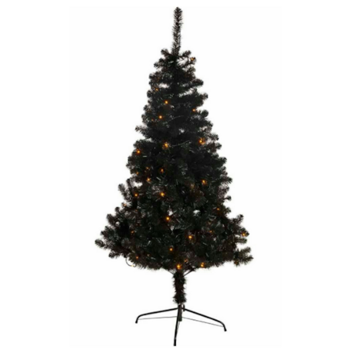 Wilko 6ft Black Pre-Lit Christmas Tree