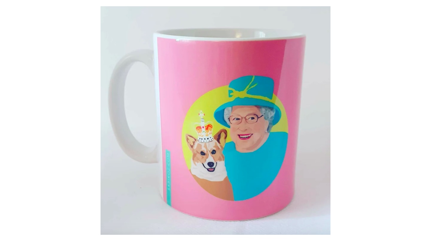 Queen Elizabeth & Corgi Mug
