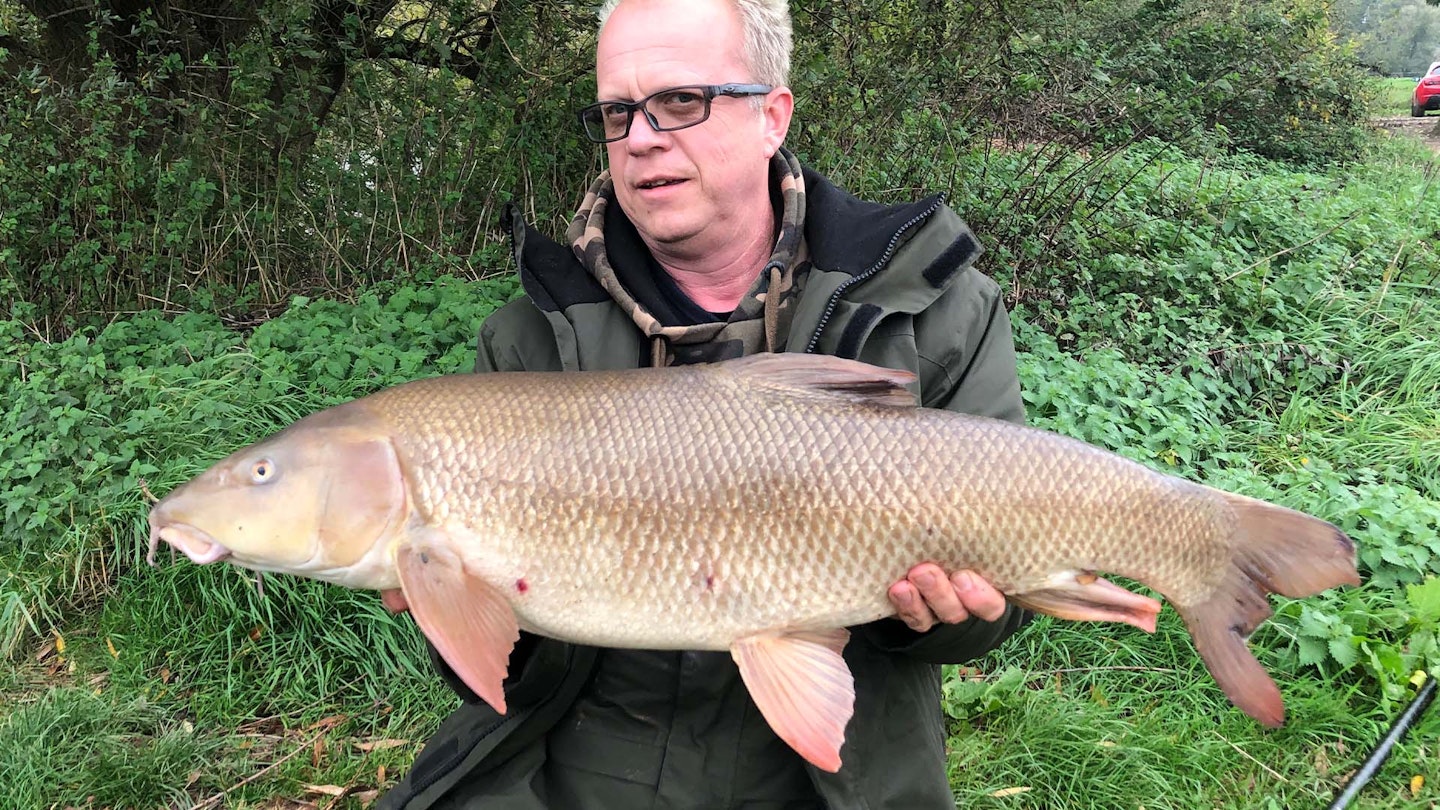 16lb-plus River Severn barbel banked