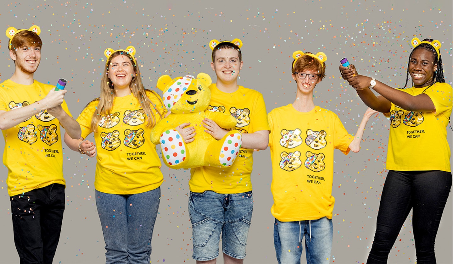 Young people giving back to Children In Need – The Surprise Squad (l to r) Joseph, Roisin, Nathan, Dylan and Ore
