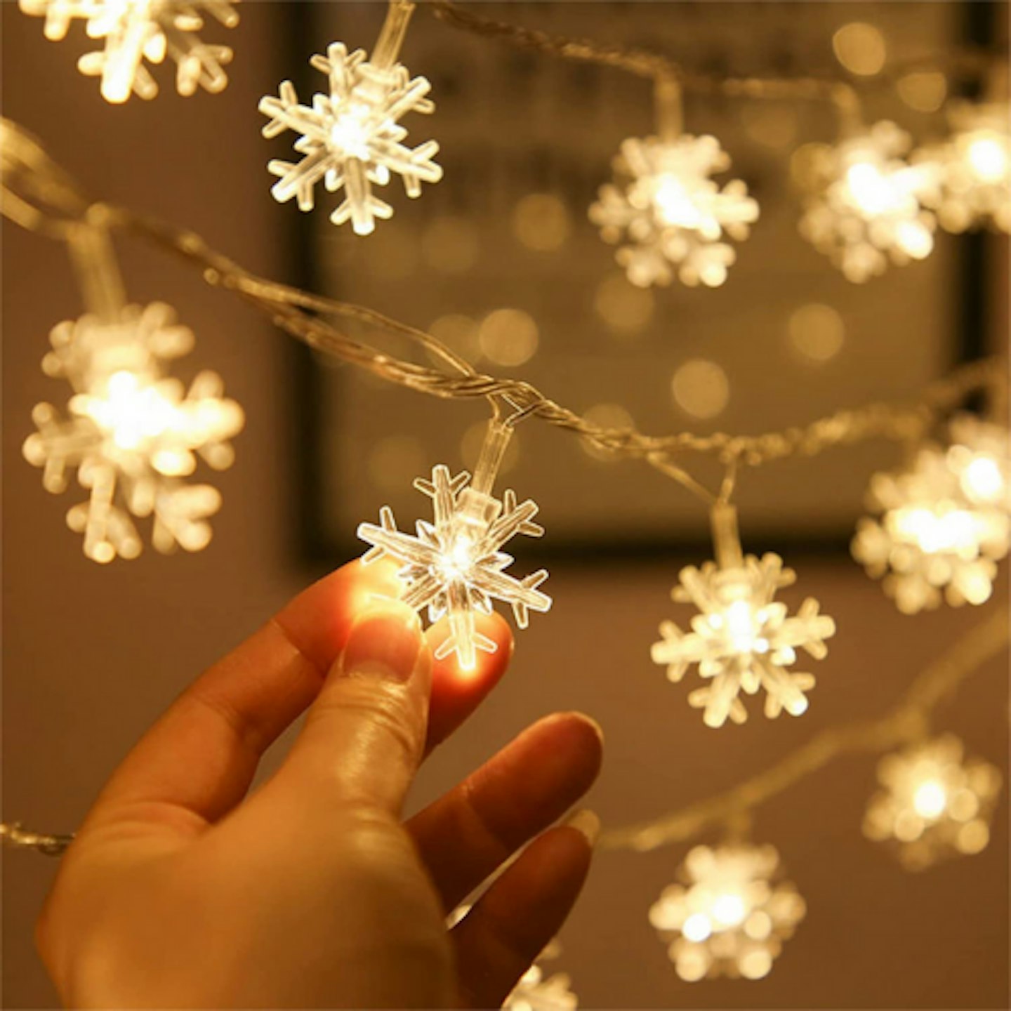 Adispotg Snowflake Fairy Lights, 20ft