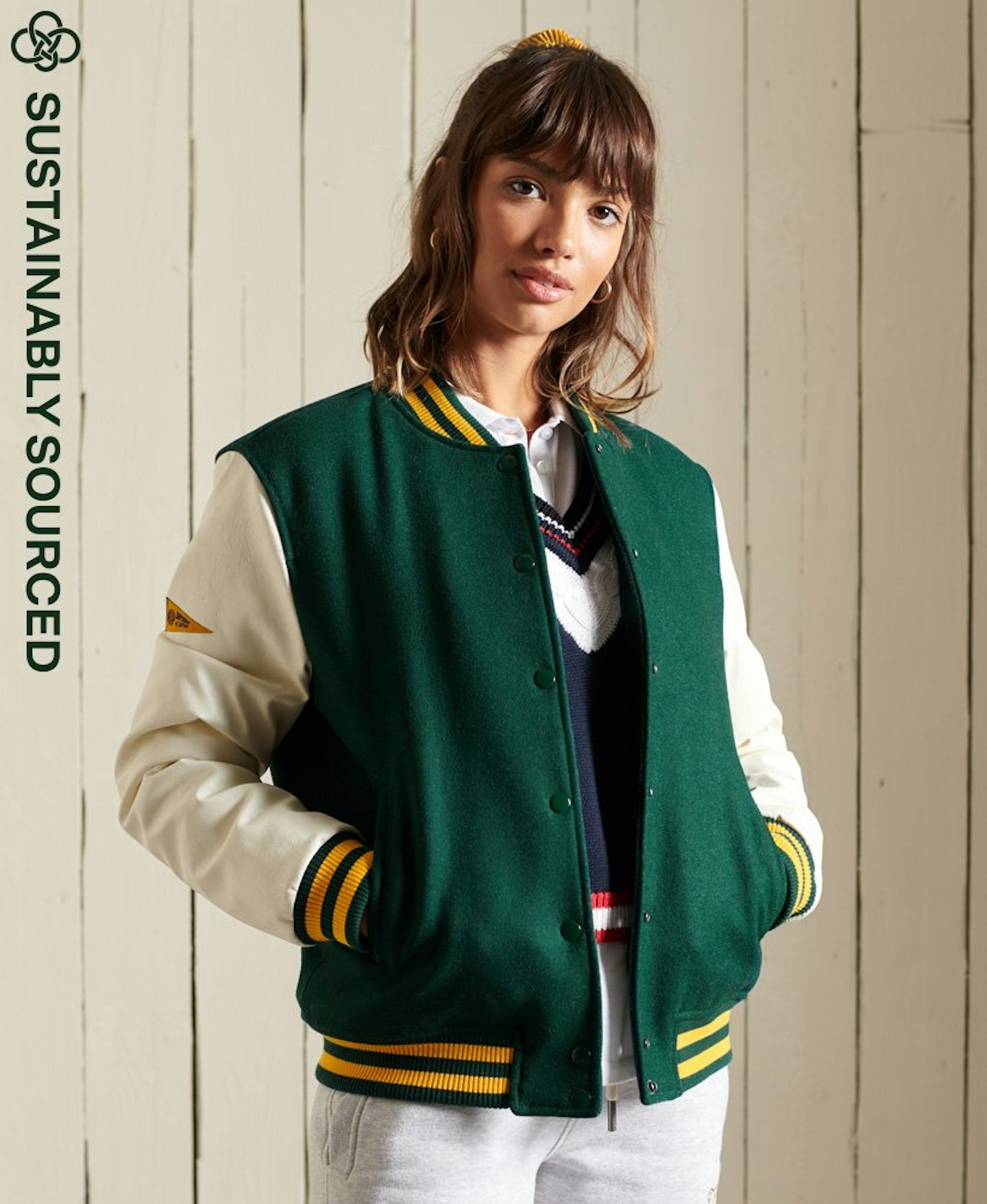 ORIGINAL & VINTAGE College Varsity Bomber Jacket £84.99