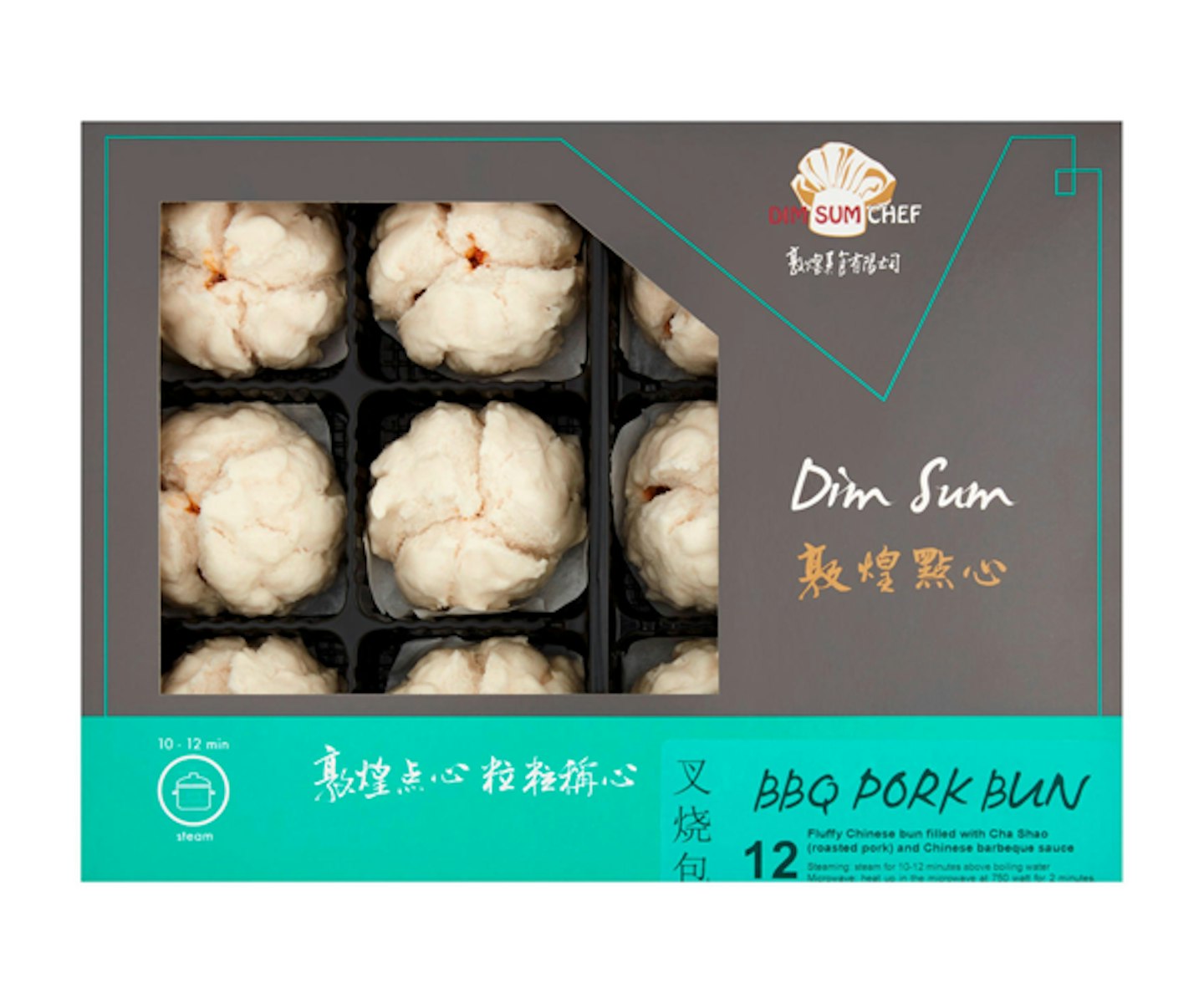 Dim Sum Chef Dim Sum BBQ Pork Bun 12 Pieces 600g