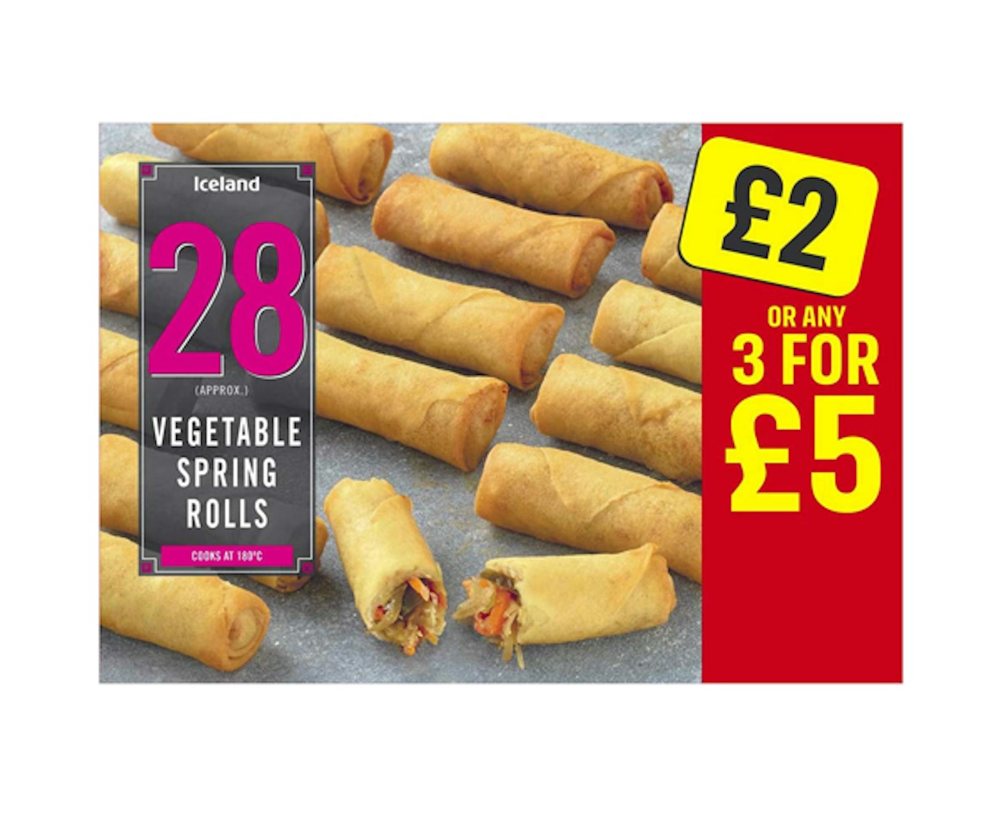 Iceland 28 (approx.) Vegetable Spring Rolls 560g
