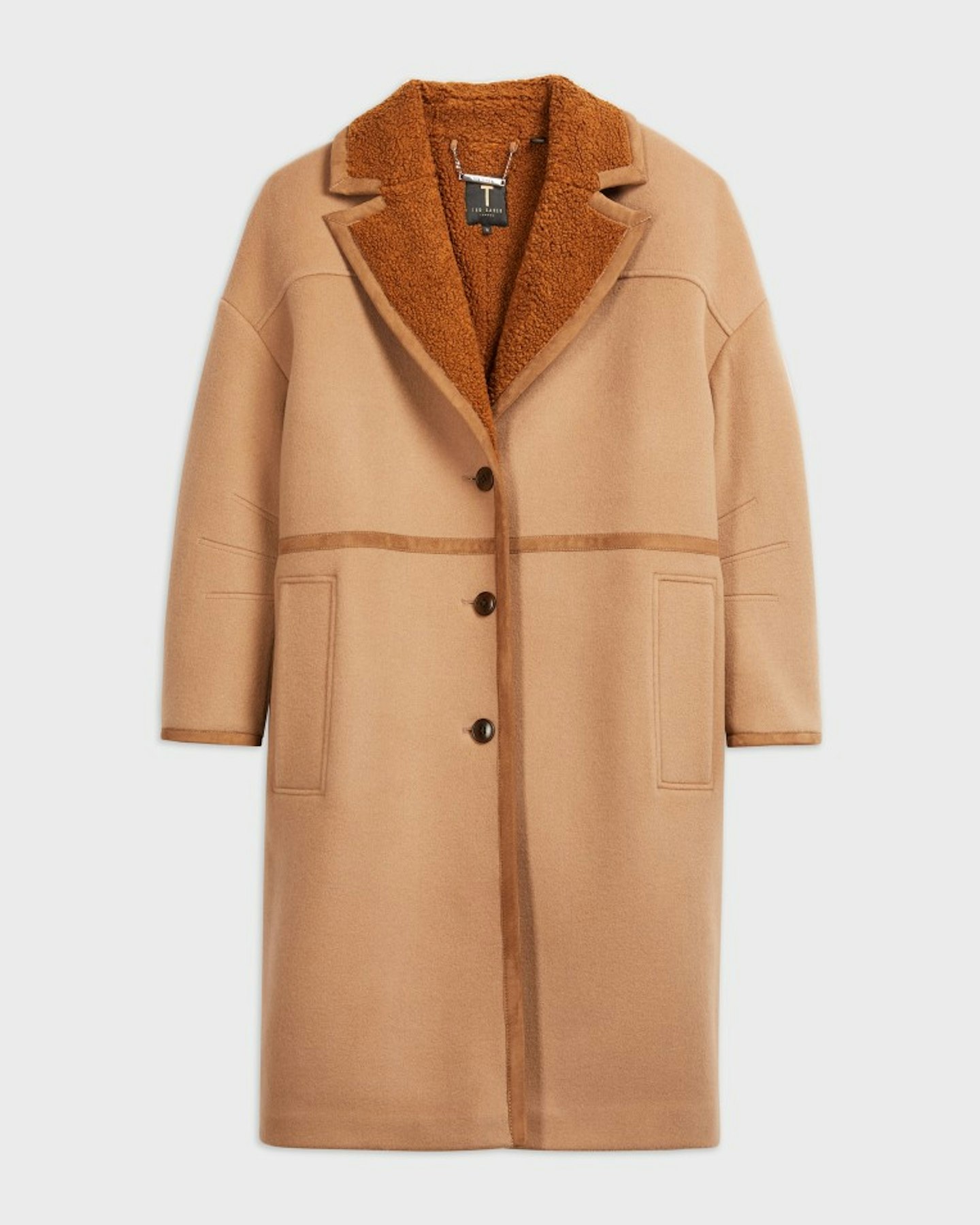 Ted Baker, Oversized wool cocoon coat, WAS £425 NOW £255