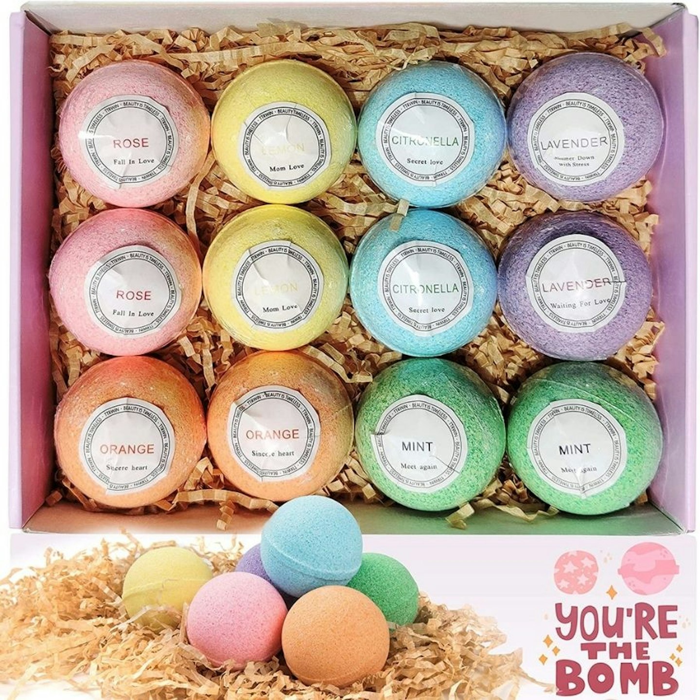 Bath Bombs Gift Set, TTRwin 12 Fizzy Bubble Bath Bath Bombs