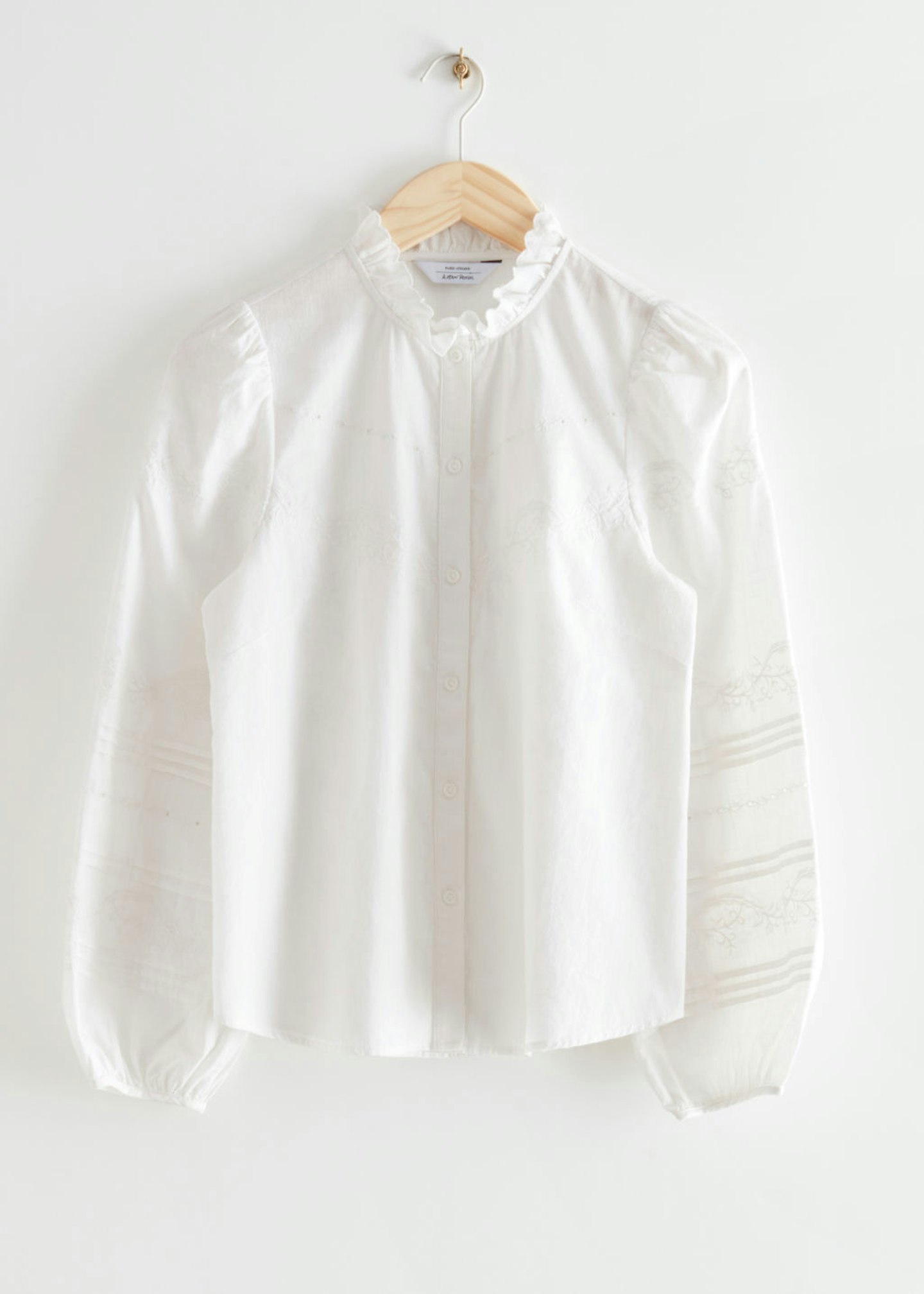 & Other Stories, Embroidered Puff-Sleeve Blouse, £65