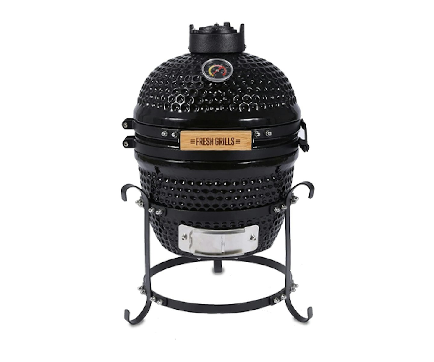 Fresh Grills Kamado Charcoal BBQ Grill | Ceramic Barbecue Grill, Oven and Smoker with Stand
